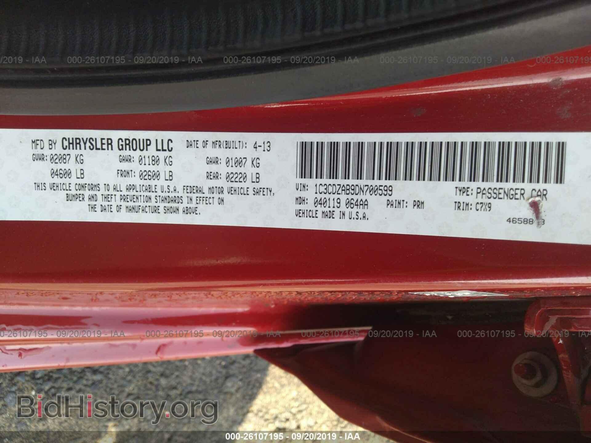 2013 DODGE AVENGER - VIN: 1C3CDZAB9DN700599 - Photo 9