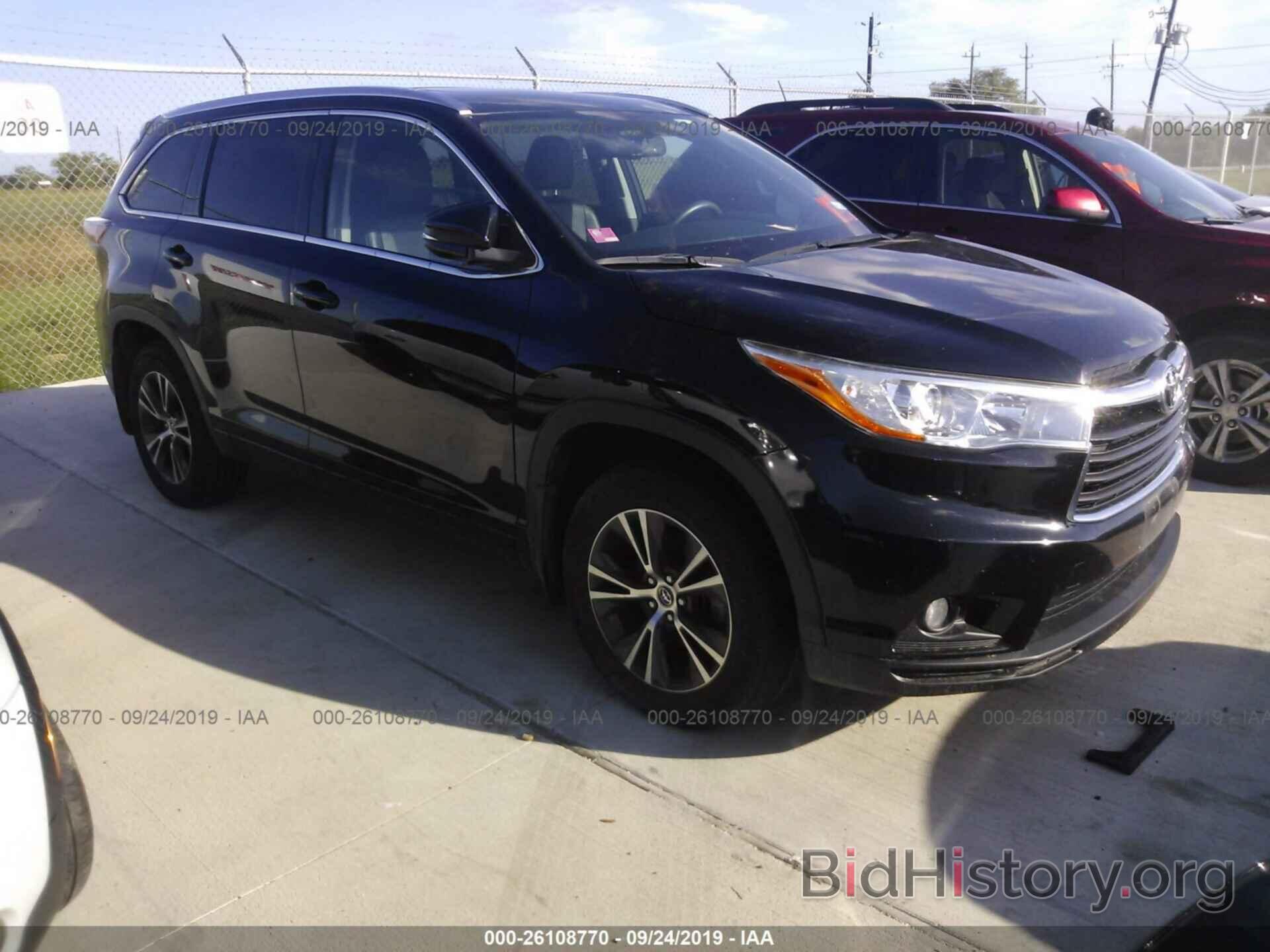 Фотография 5TDKKRFH3GS147120 - TOYOTA HIGHLANDER 2016