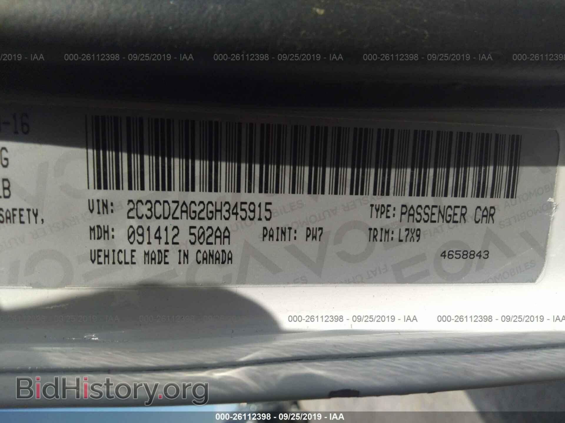 2016 DODGE CHALLENGER - VIN: 2C3CDZAG2GH345915 - Photo 9