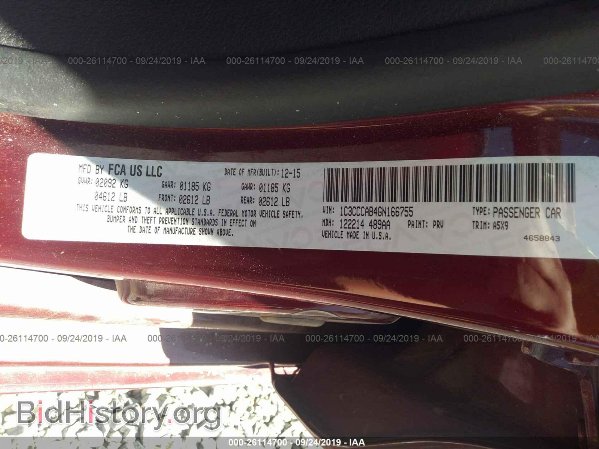 2016 CHRYSLER 200 - VIN: 1C3CCCAB4GN166755 - Photo 9