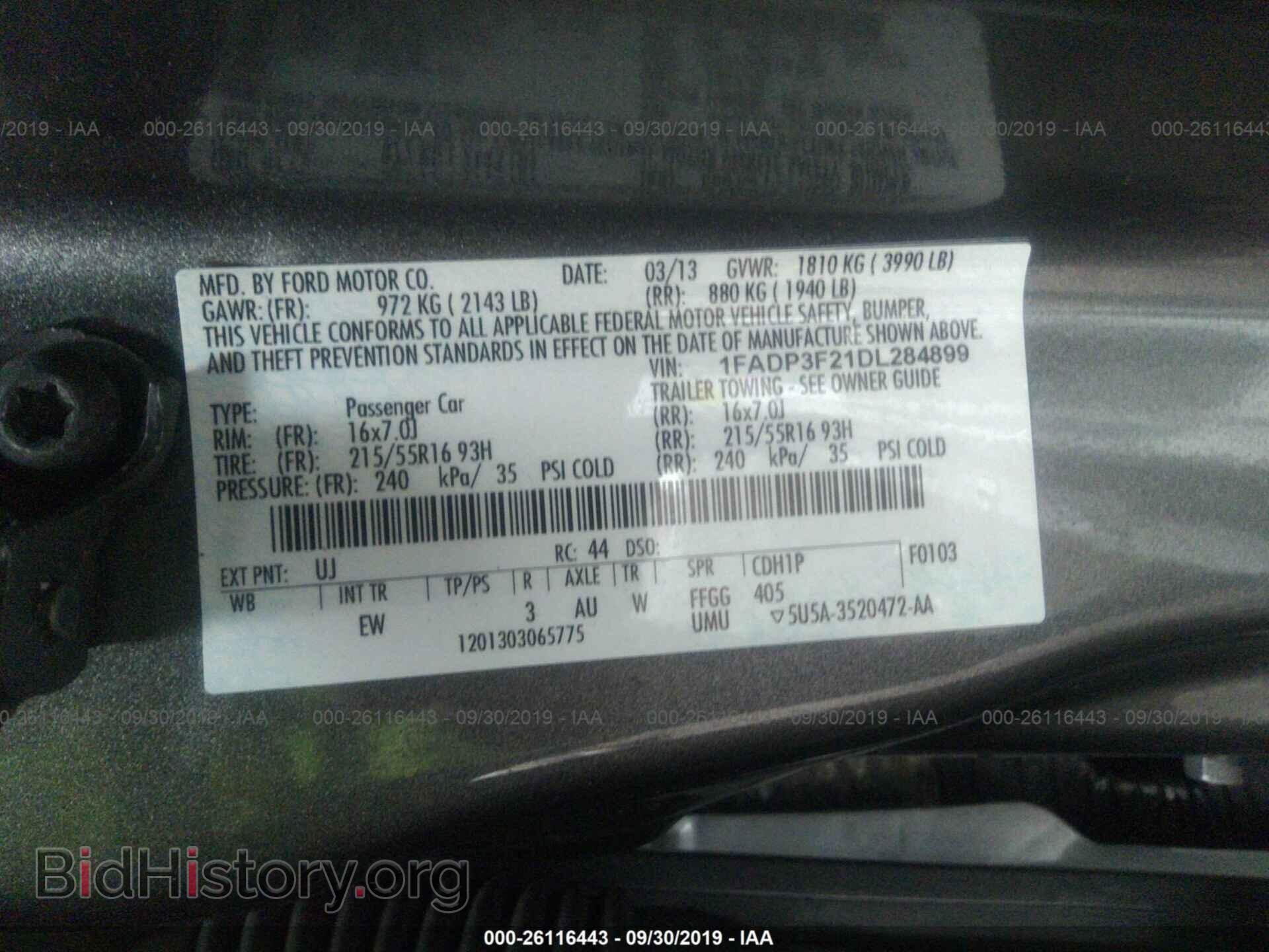 2013 FORD FOCUS - VIN: 1FADP3F21DL284899 - Photo 9
