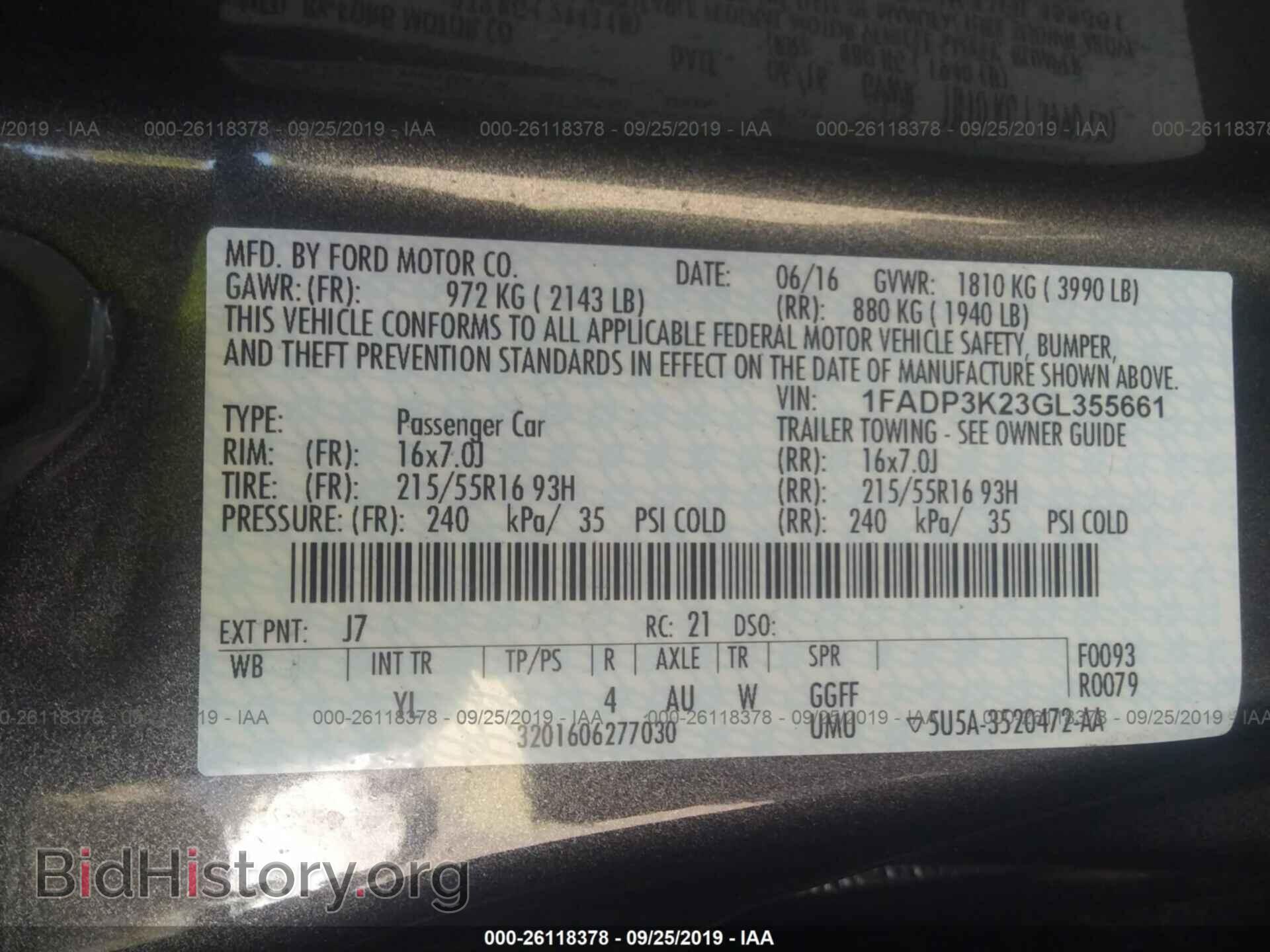 2016 FORD FOCUS - VIN: 1FADP3K23GL355661 - Фото 9