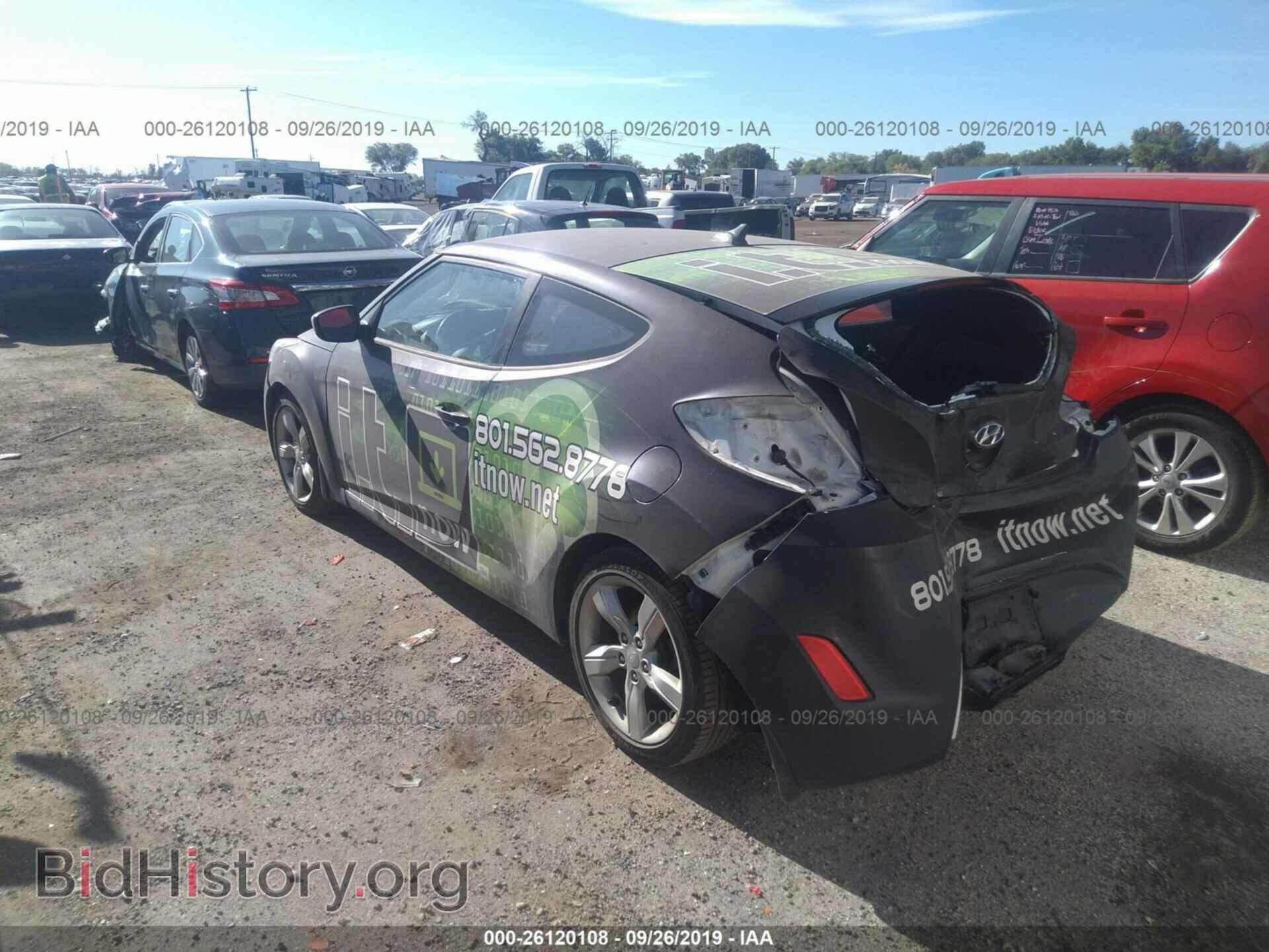 2013 HYUNDAI VELOSTER - VIN: KMHTC6AD2DU143437 - Фото 3