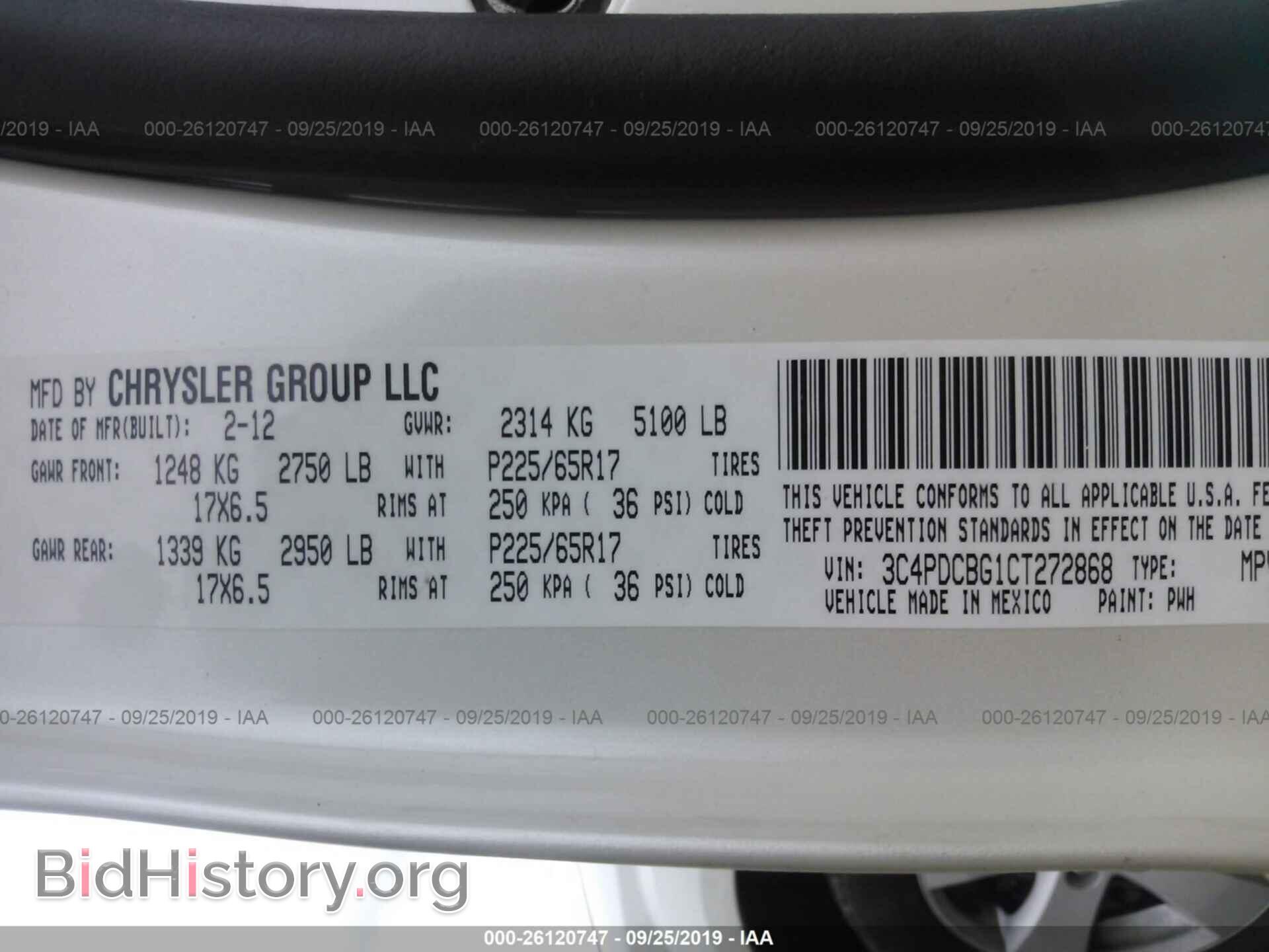 2012 DODGE JOURNEY - VIN: 3C4PDCBG1CT272868 - Photo 9