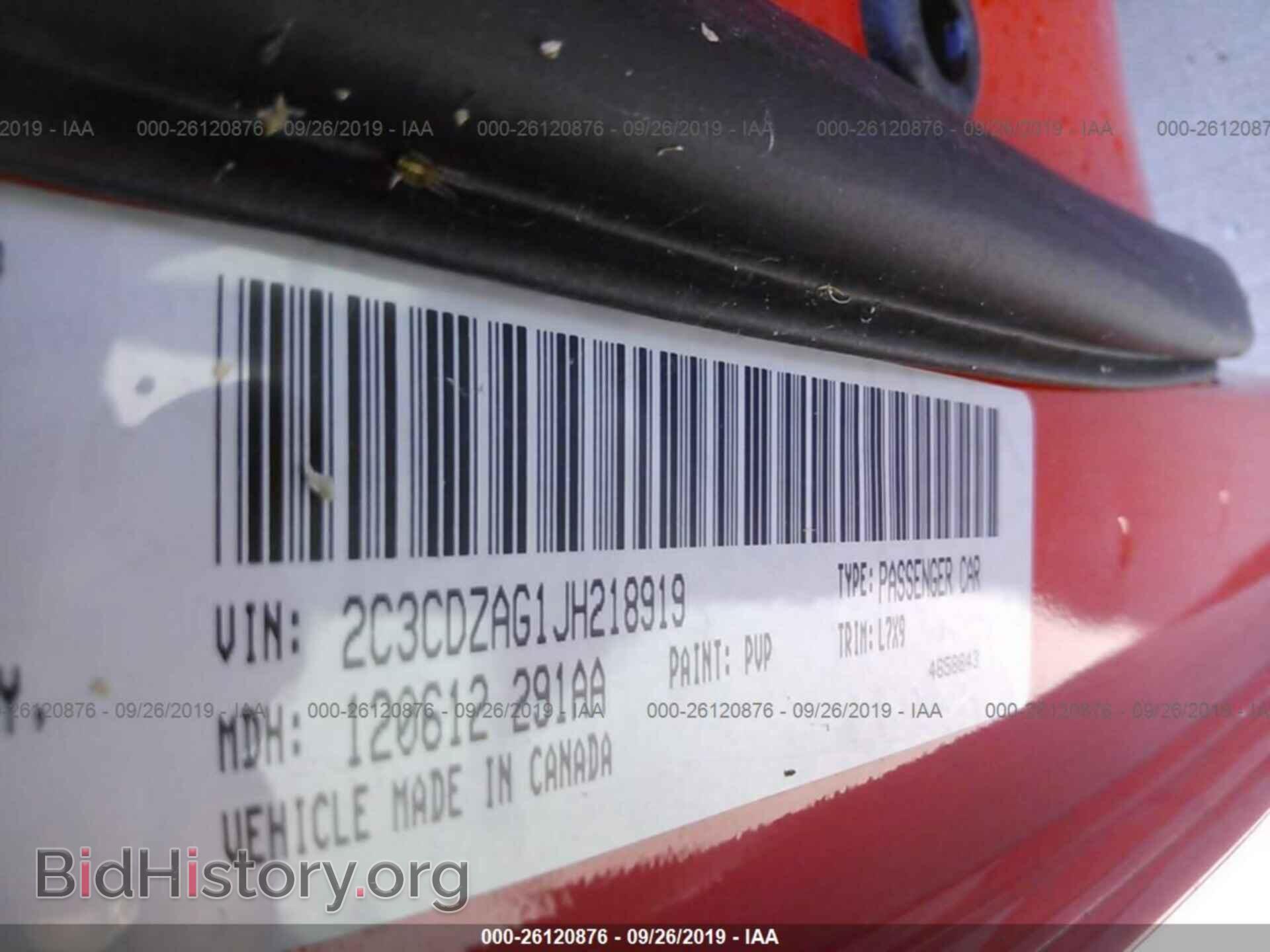2018 DODGE CHALLENGER - VIN: 2C3CDZAG1JH218919 - Фото 9