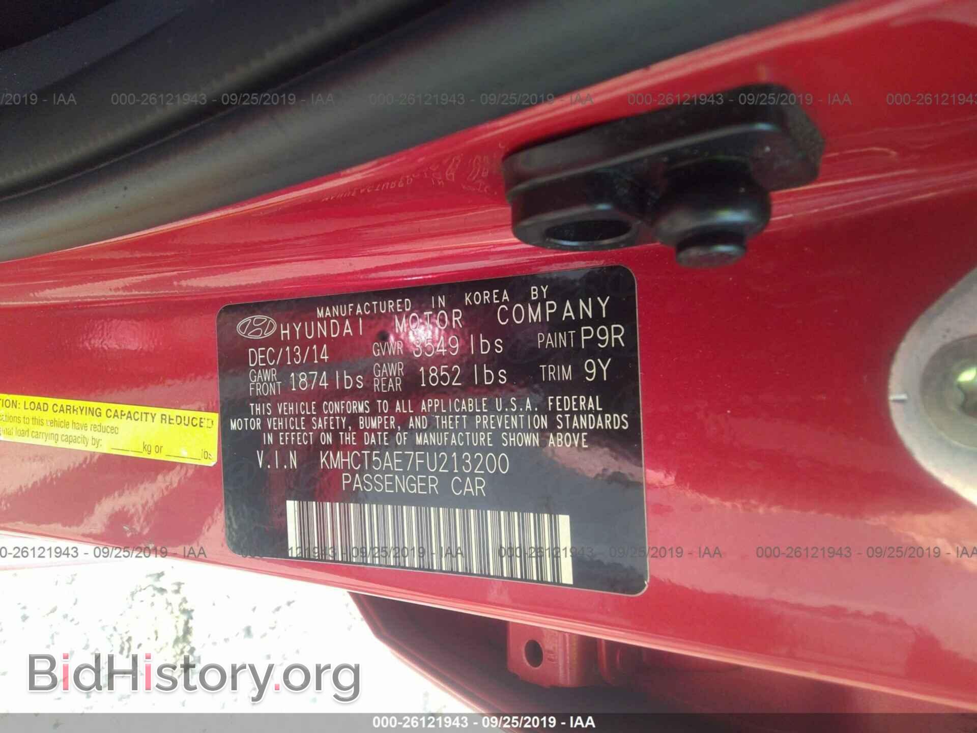2015 HYUNDAI ACCENT - VIN: KMHCT5AE7FU213200 - Фото 9