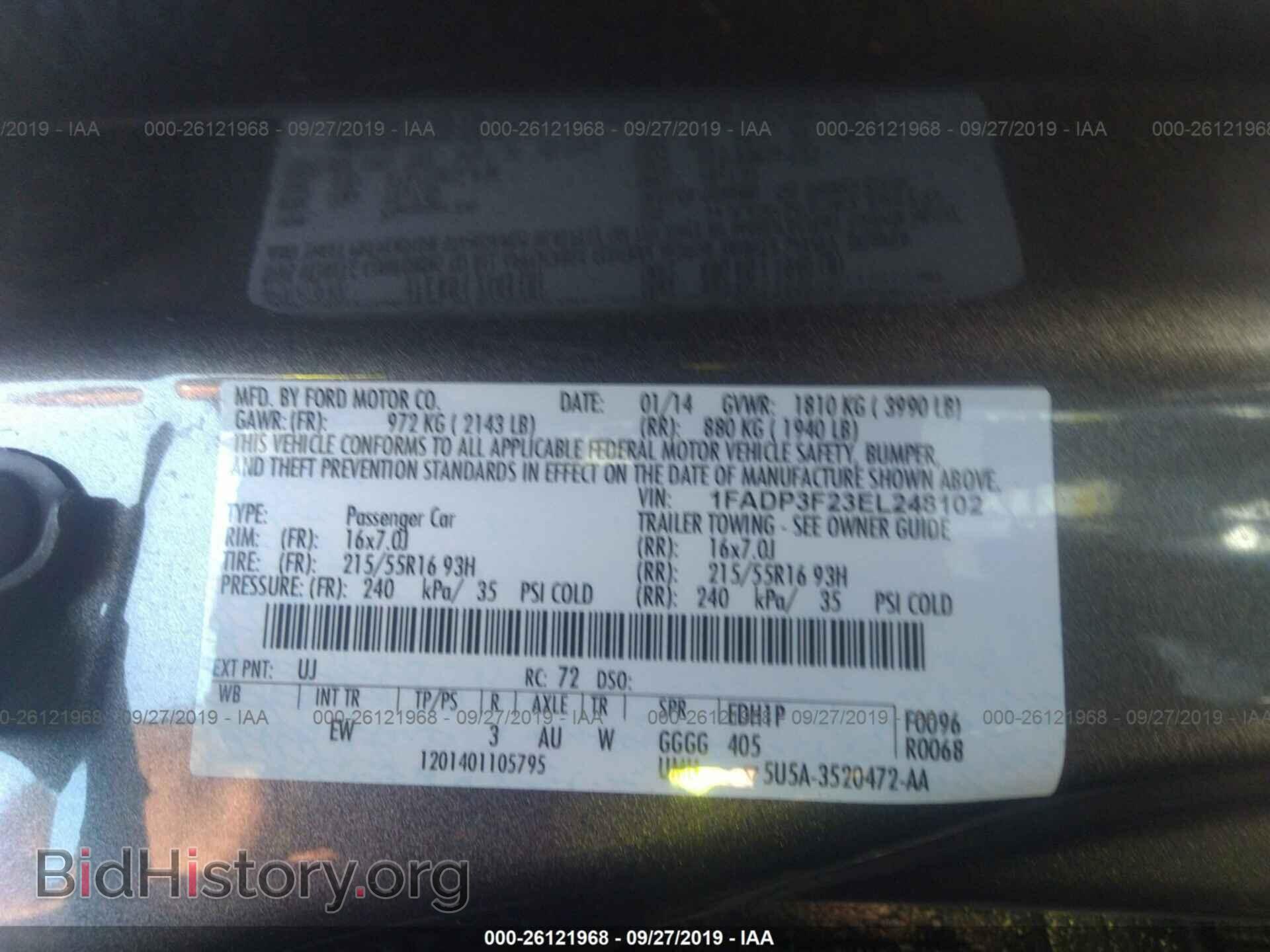 2014 FORD FOCUS - VIN: 1FADP3F23EL248102 - Photo 9