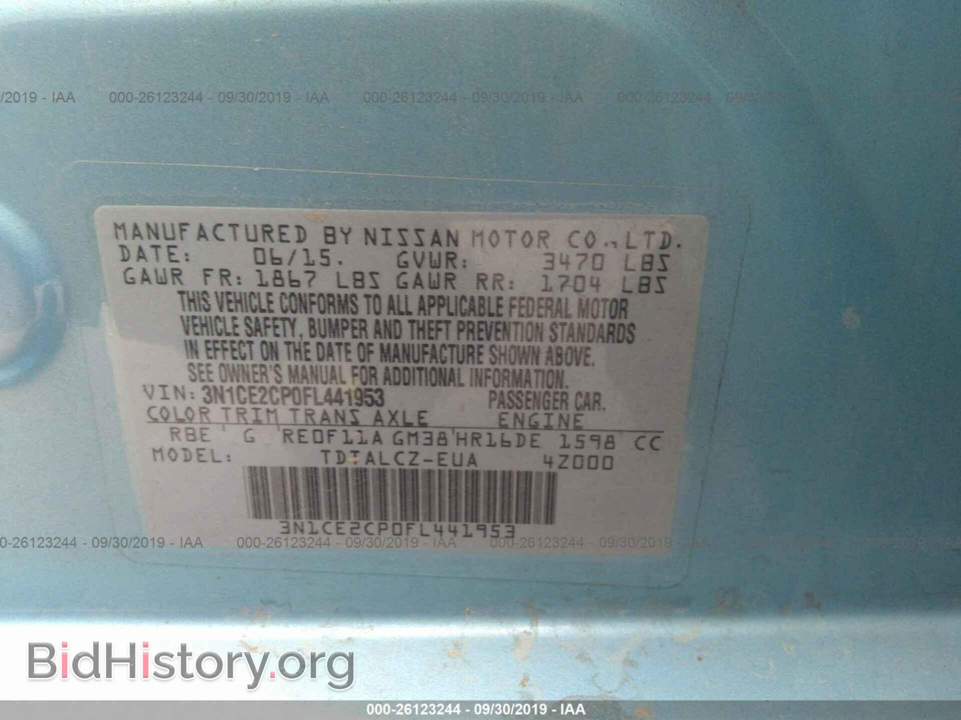 2015 NISSAN VERSA NOTE - VIN: 3N1CE2CP0FL441953 - Фото 9