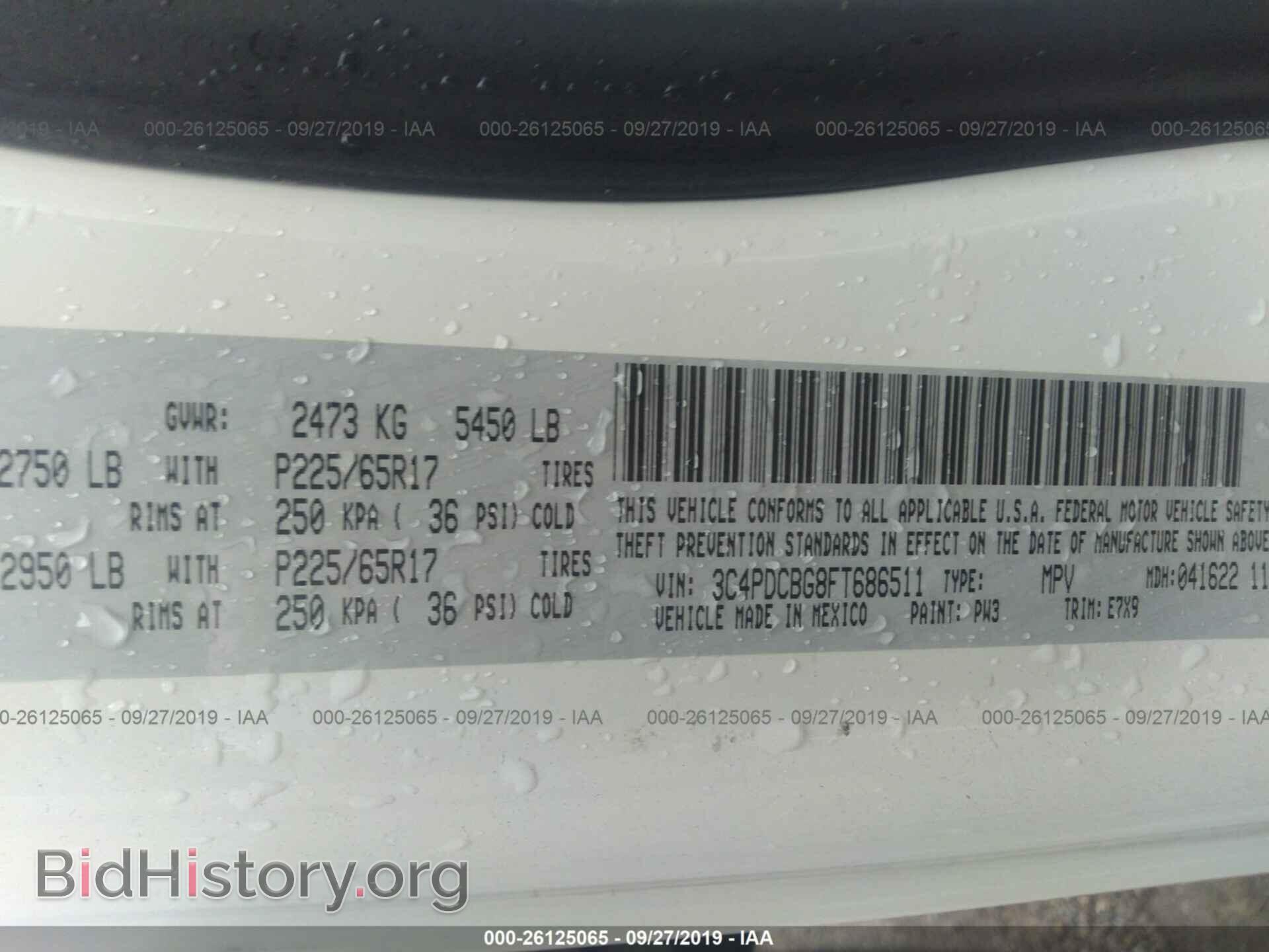 2015 DODGE JOURNEY - VIN: 3C4PDCBG8FT686511 - Photo 9