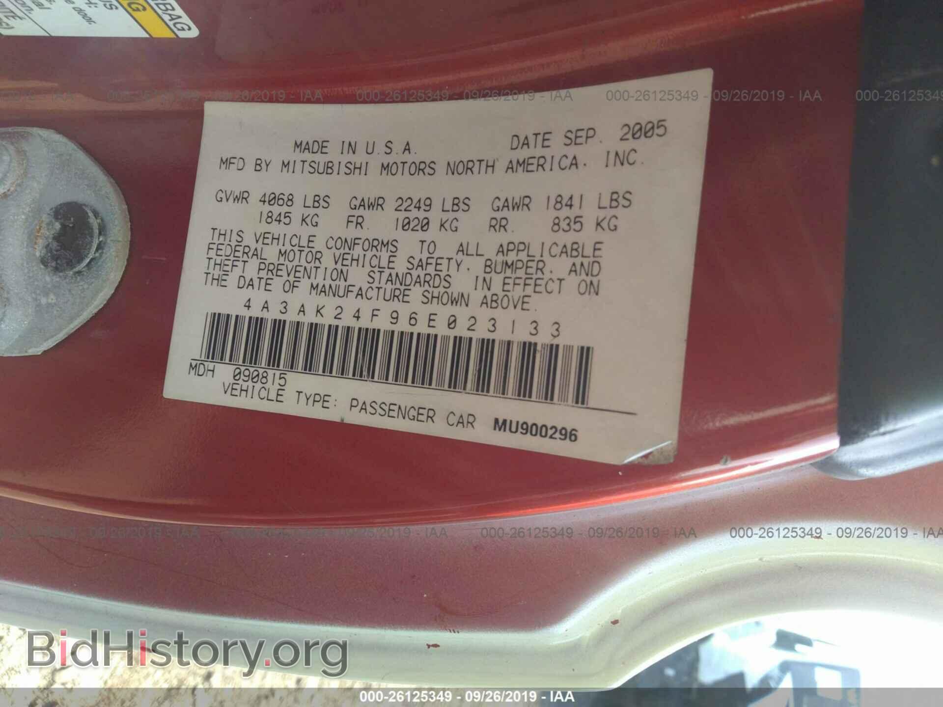 2006 MITSUBISHI ECLIPSE - VIN: 4A3AK24F96E023133 - Фото 9