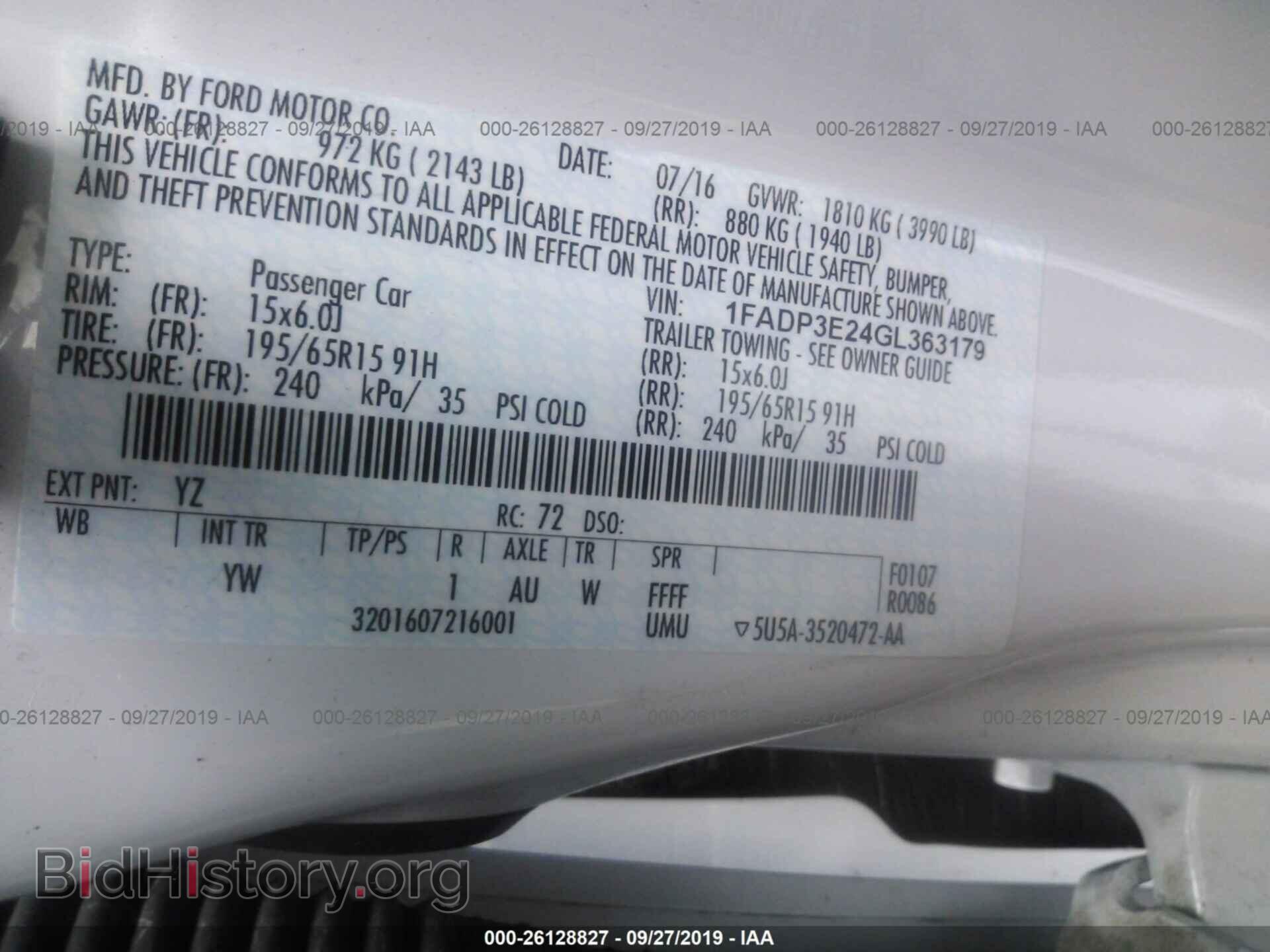 2016 FORD FOCUS - VIN: 1FADP3E24GL363179 - Photo 9