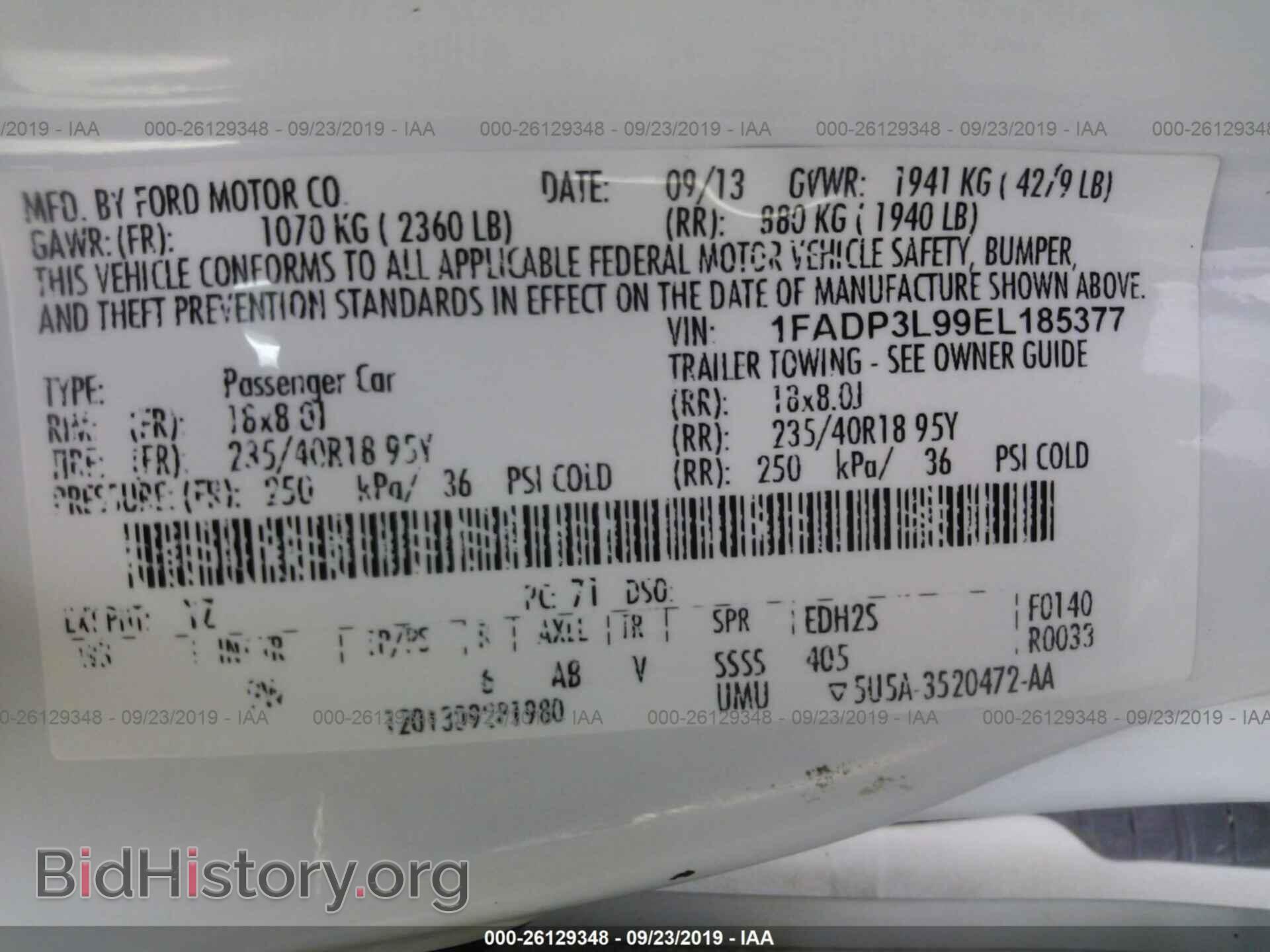 2014 FORD FOCUS - VIN: 1FADP3L99EL185377 - Photo 9