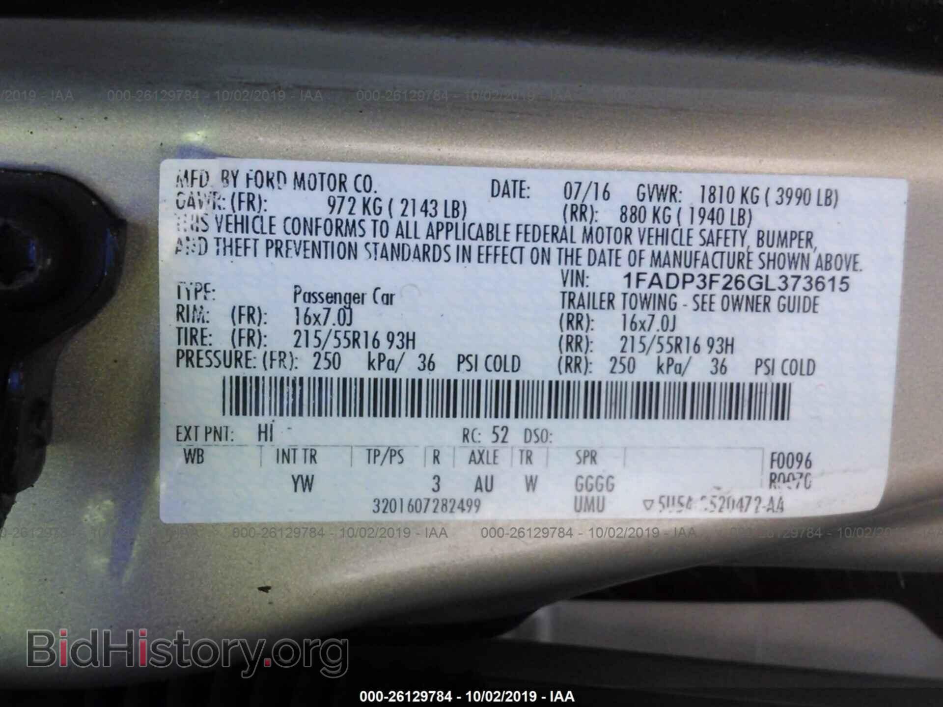 2016 FORD FOCUS - VIN: 1FADP3F26GL373615 - Photo 9