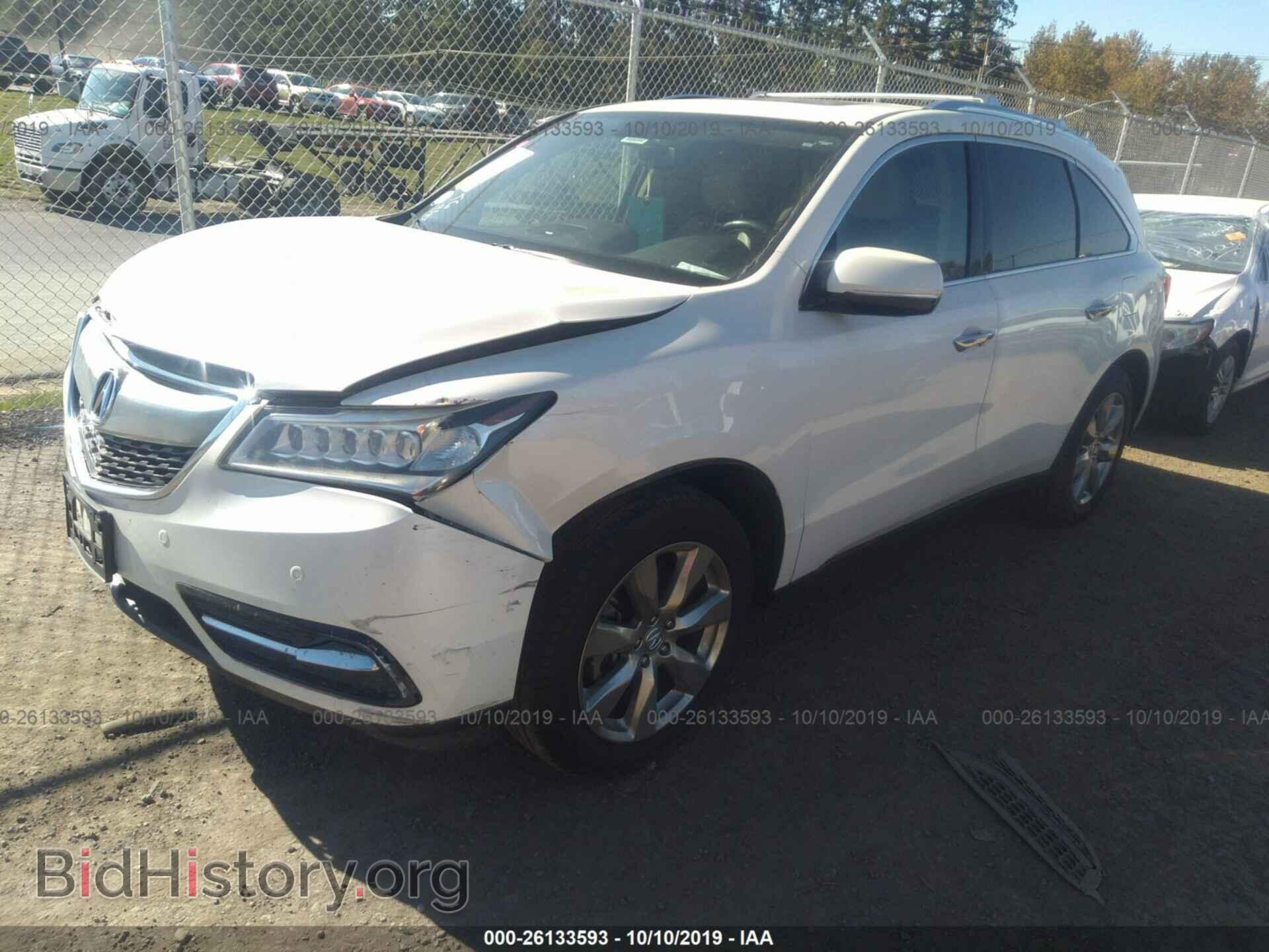 2014 ACURA MDX - VIN: 5FRYD4H80EB002346 - Фото 2