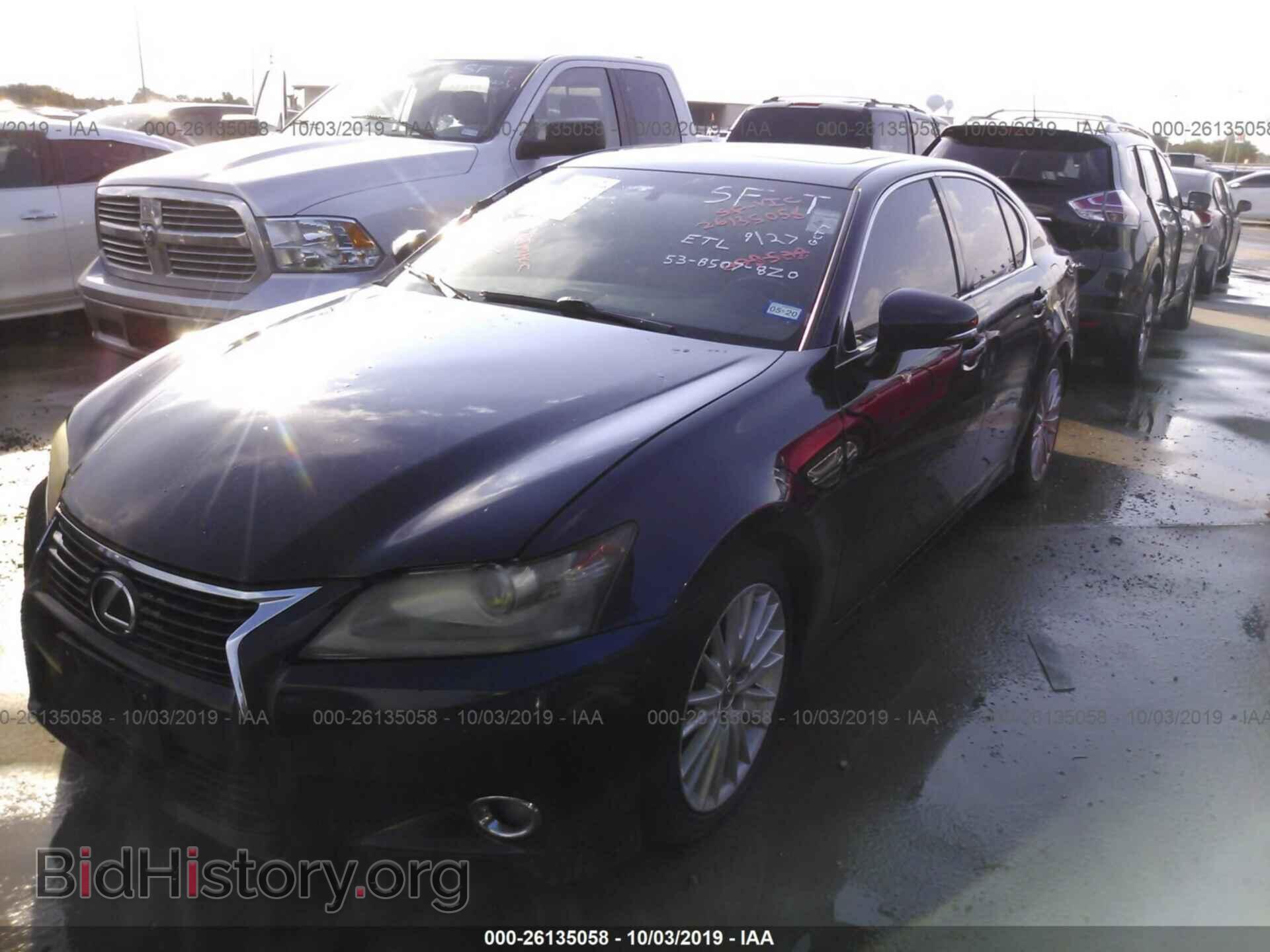 2013 LEXUS GS - VIN: JTHBE1BLXD5008508 - Фото 2