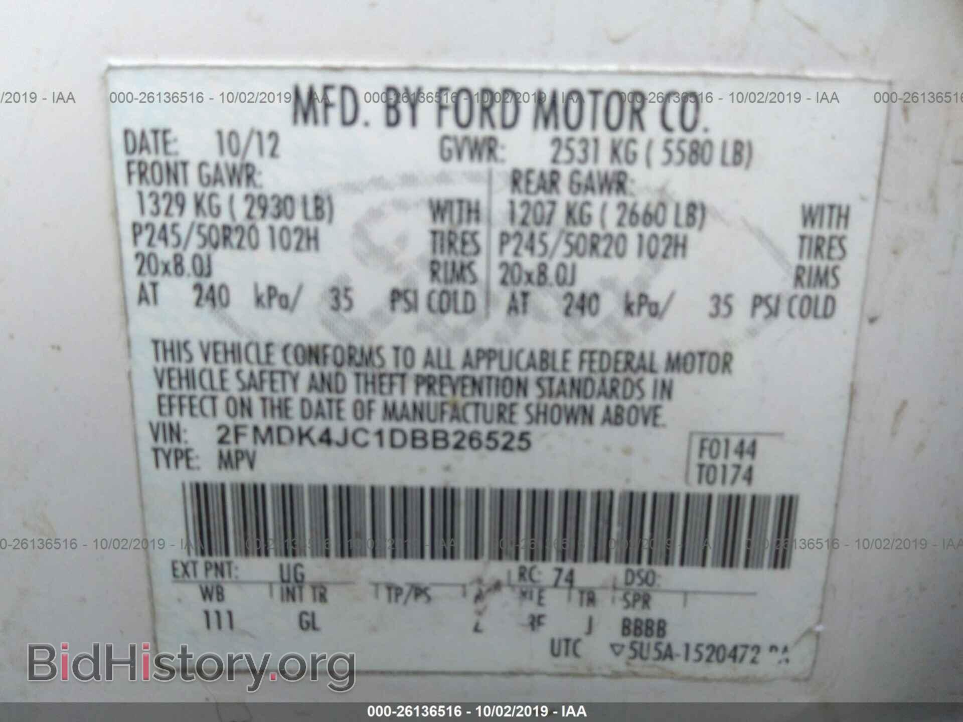 2013 FORD EDGE - VIN: 2FMDK4JC1DBB26525 - Photo 9