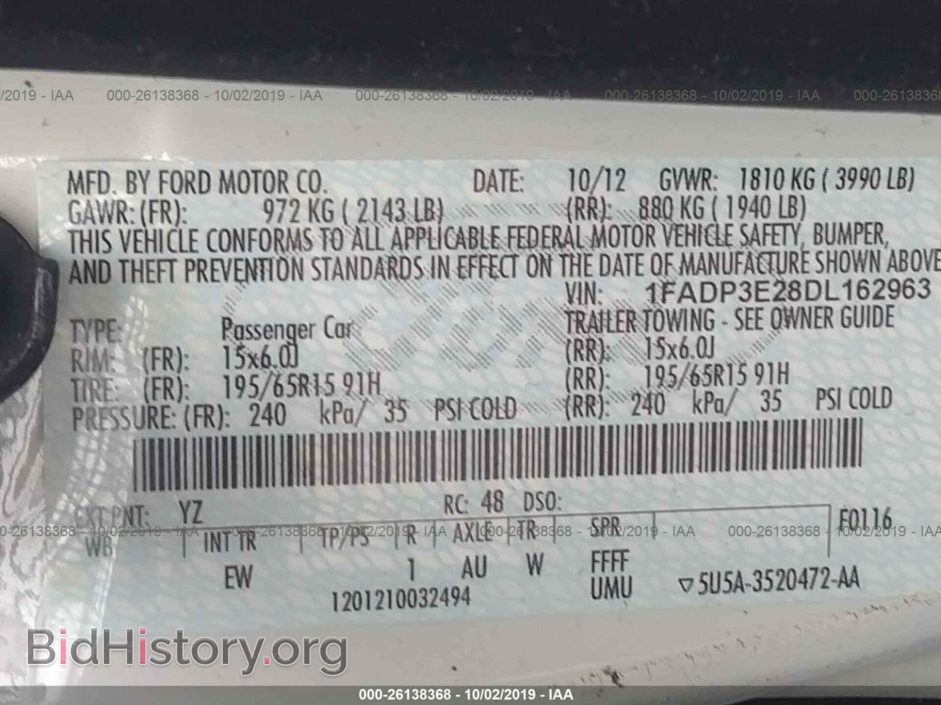 2013 FORD FOCUS - VIN: 1FADP3E28DL162963 - Photo 9