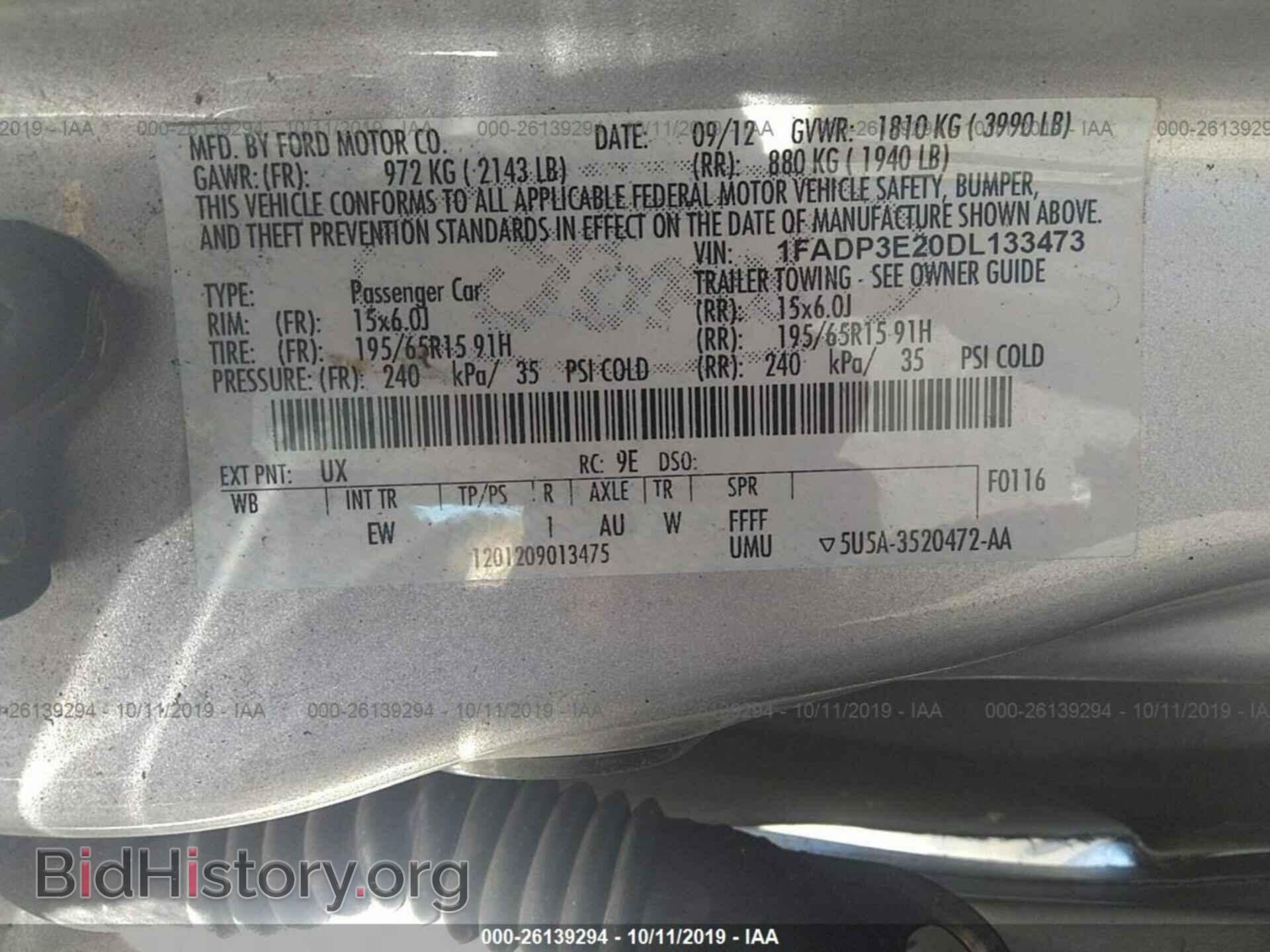 2013 FORD FOCUS - VIN: 1FADP3E20DL133473 - Photo 9