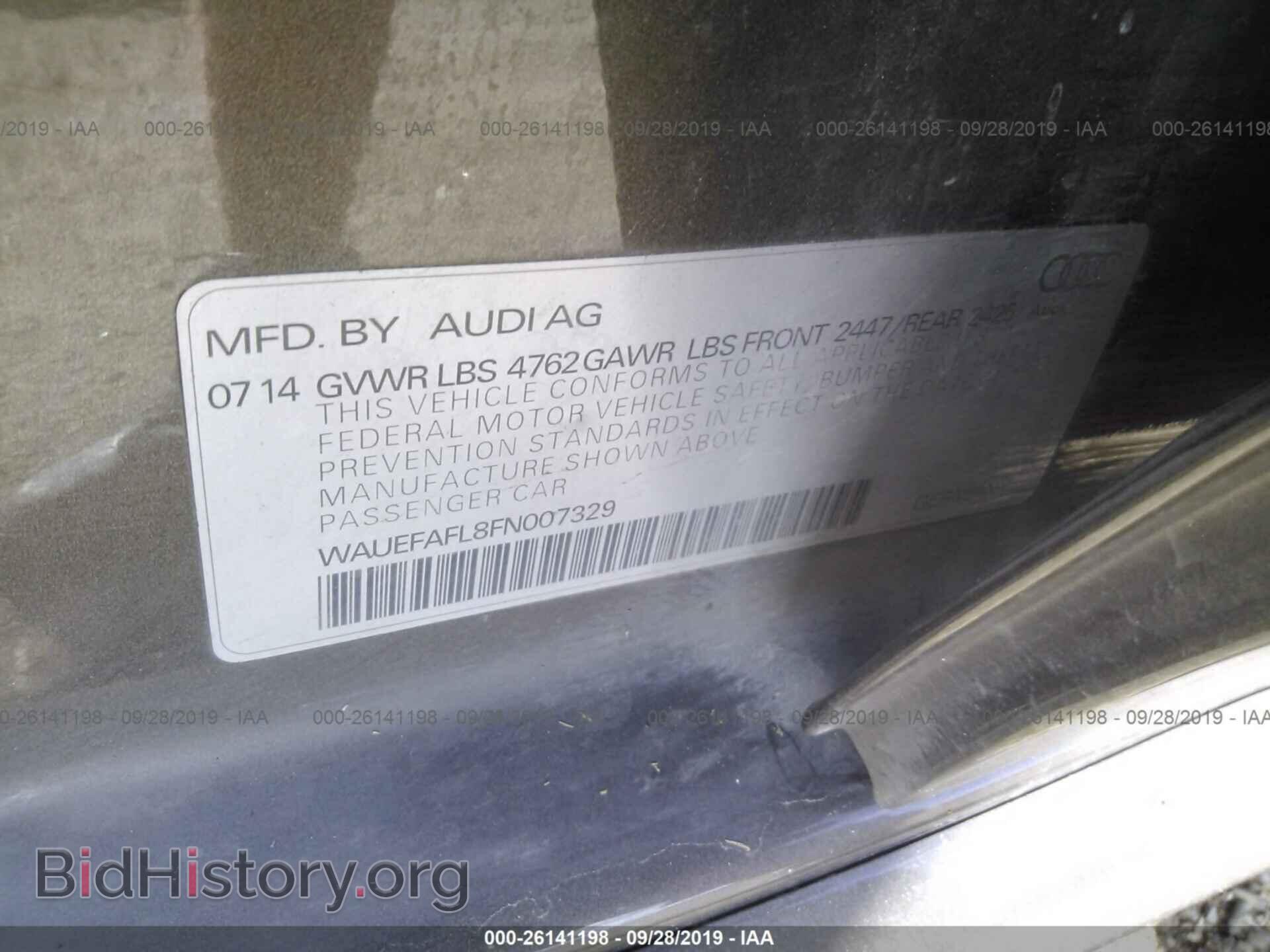 2015 AUDI A4 - VIN: WAUEFAFL8FN007329 - Фото 9
