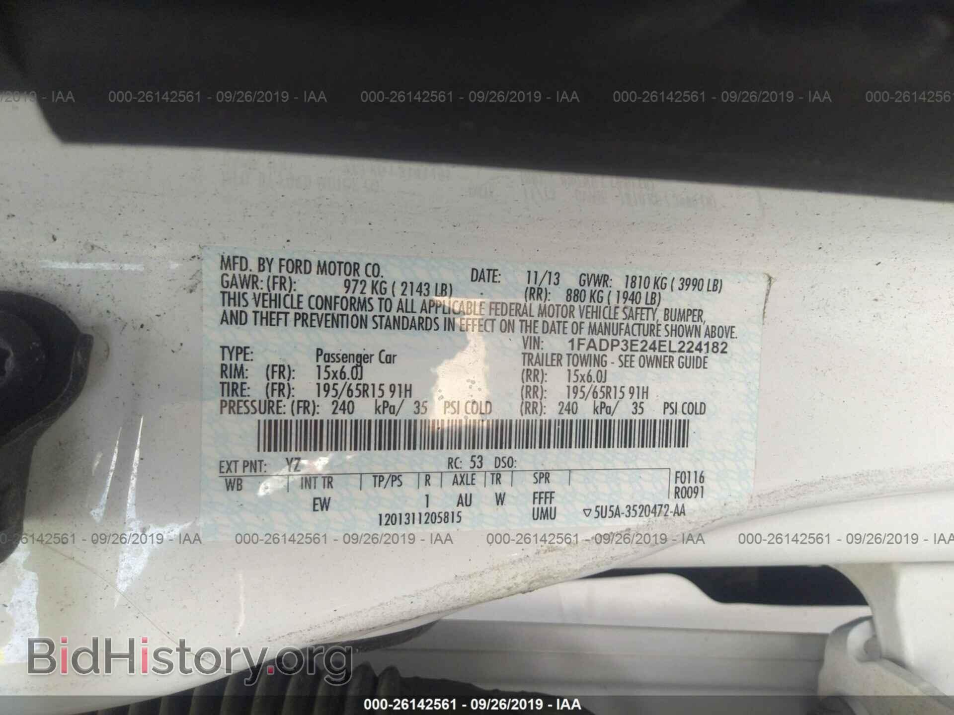 2014 FORD FOCUS - VIN: 1FADP3E24EL224182 - Фото 9