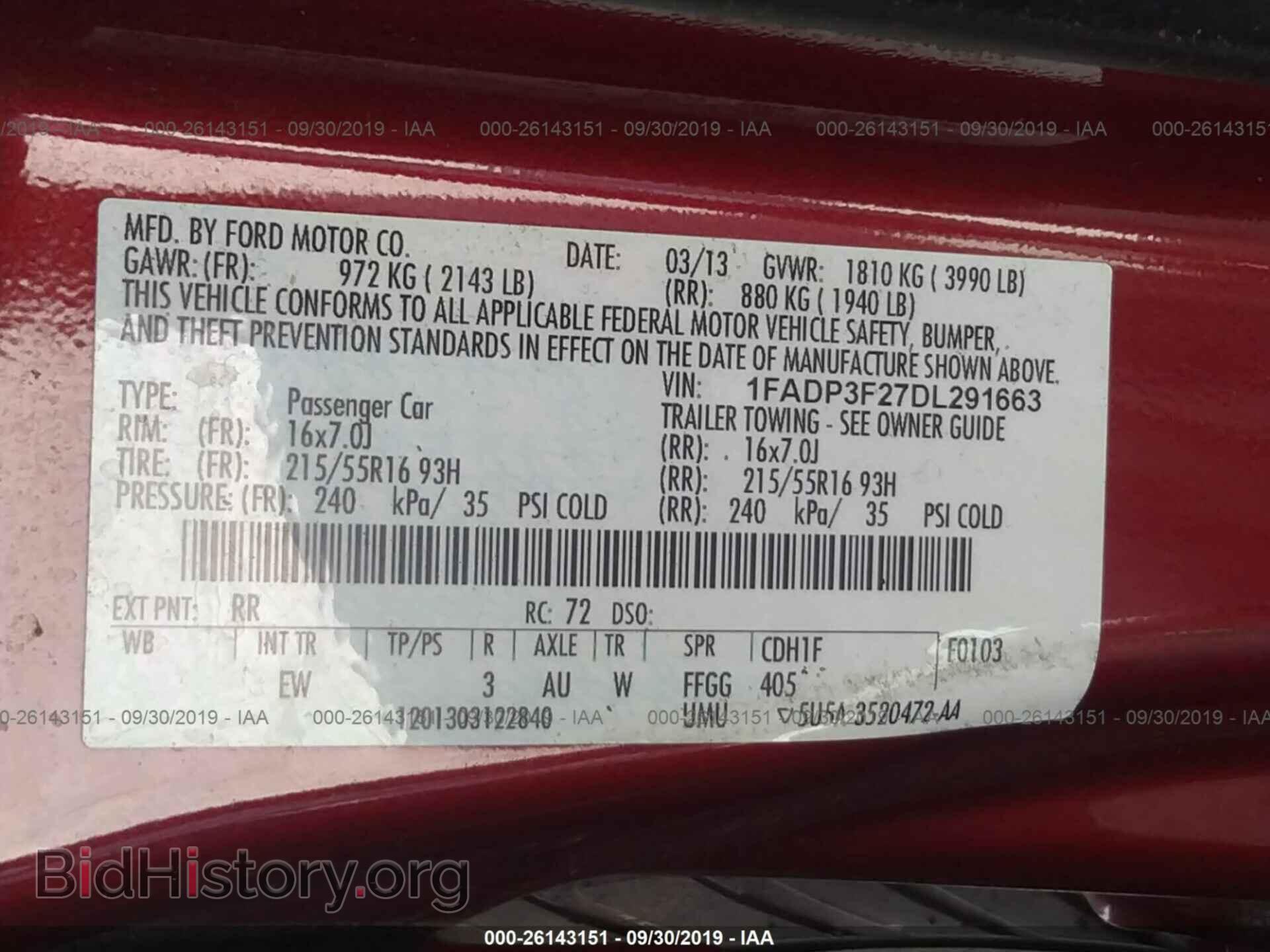 2013 FORD FOCUS - VIN: 1FADP3F27DL291663 - Photo 9