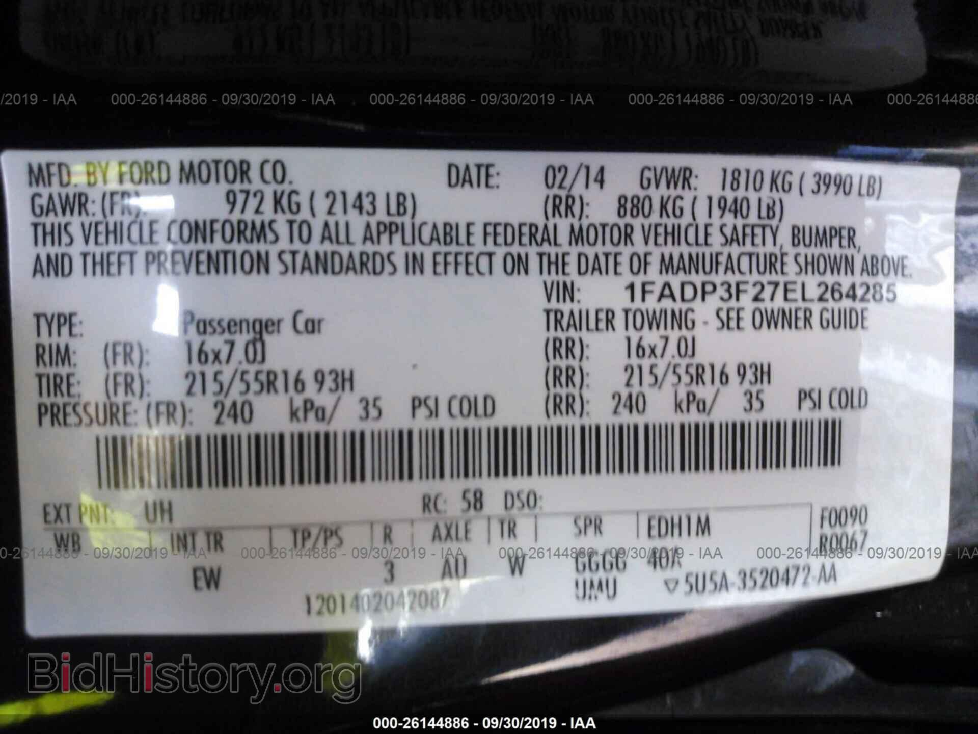 2014 FORD FOCUS - VIN: 1FADP3F27EL264285 - Photo 9