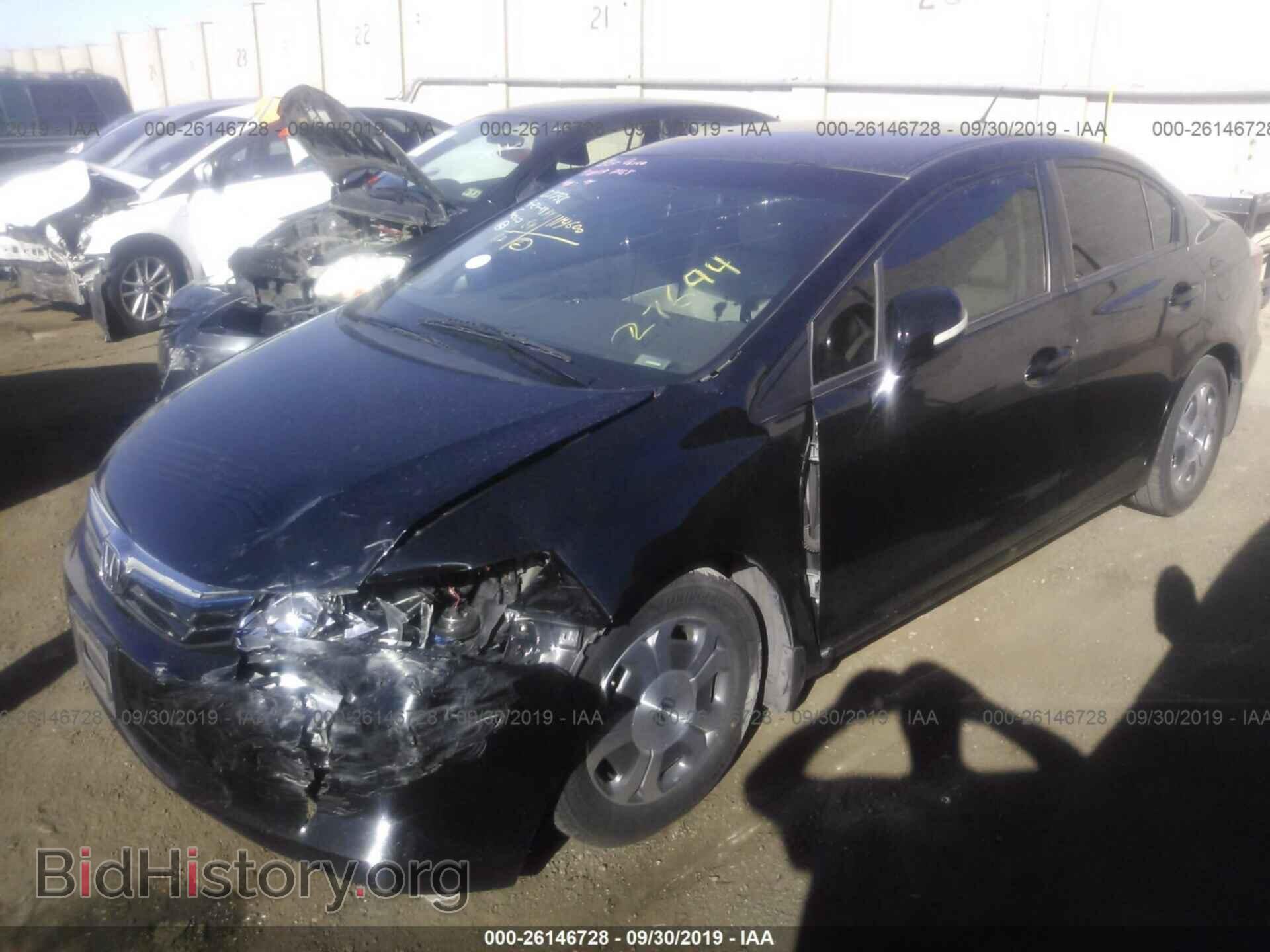 2012 HONDA CIVIC - VIN: JHMFB4F29CS006066 - Фото 2