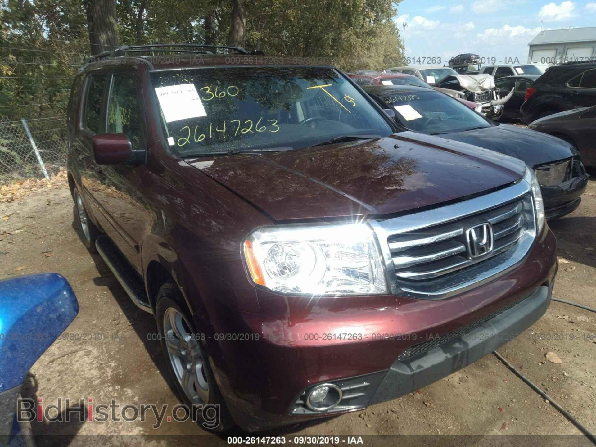 Фотография 5FNYF4H5XCB018875 - HONDA PILOT 2012