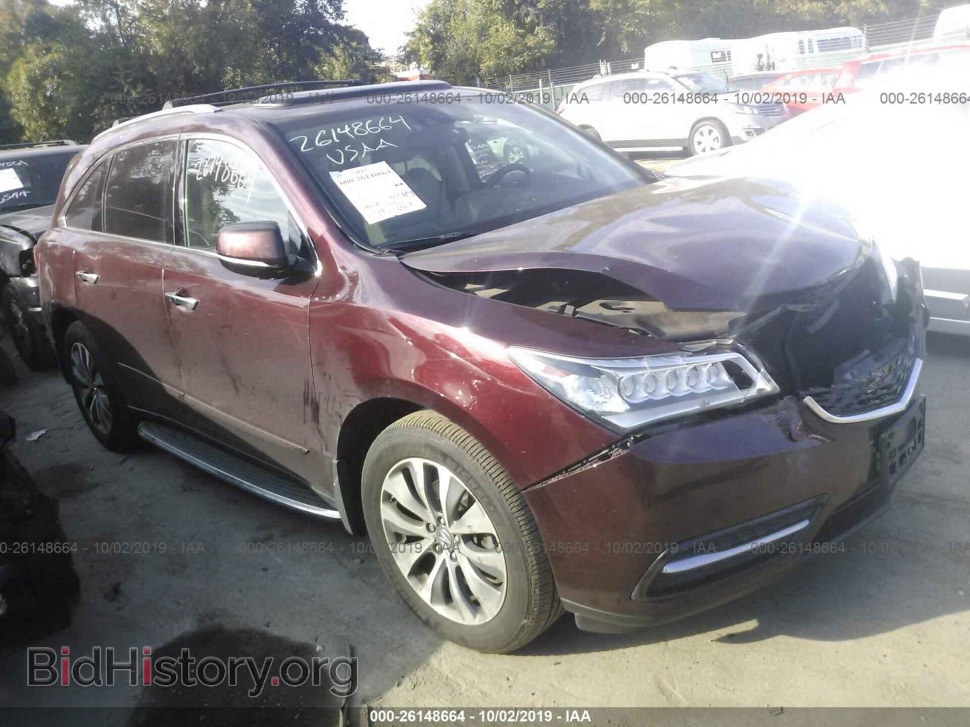 Фотография 5FRYD4H42EB044787 - ACURA MDX 2014
