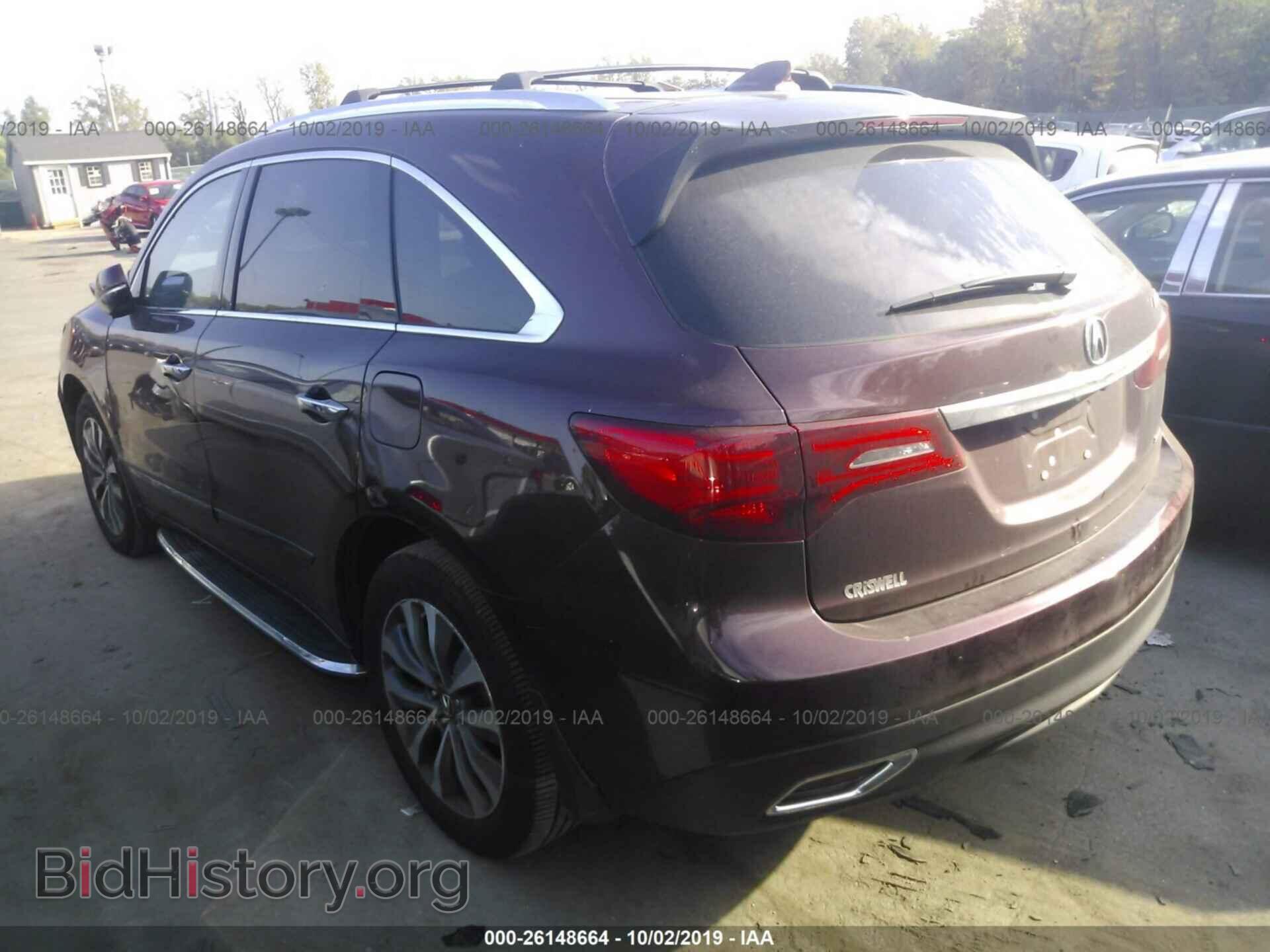 2014 ACURA MDX - VIN: 5FRYD4H42EB044787 - Фото 3