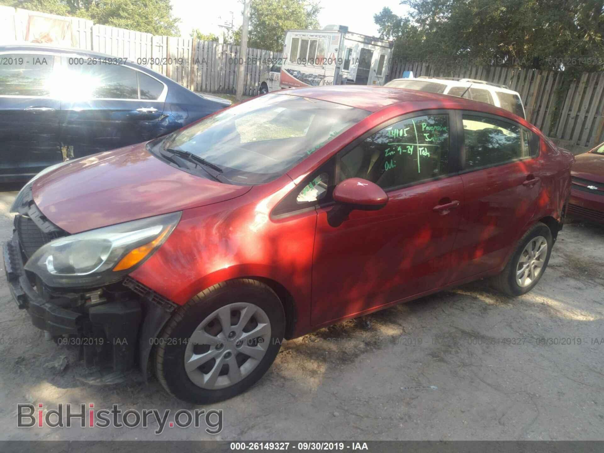 2013 KIA RIO - VIN: KNADM4A36D6309381 - Фото 2