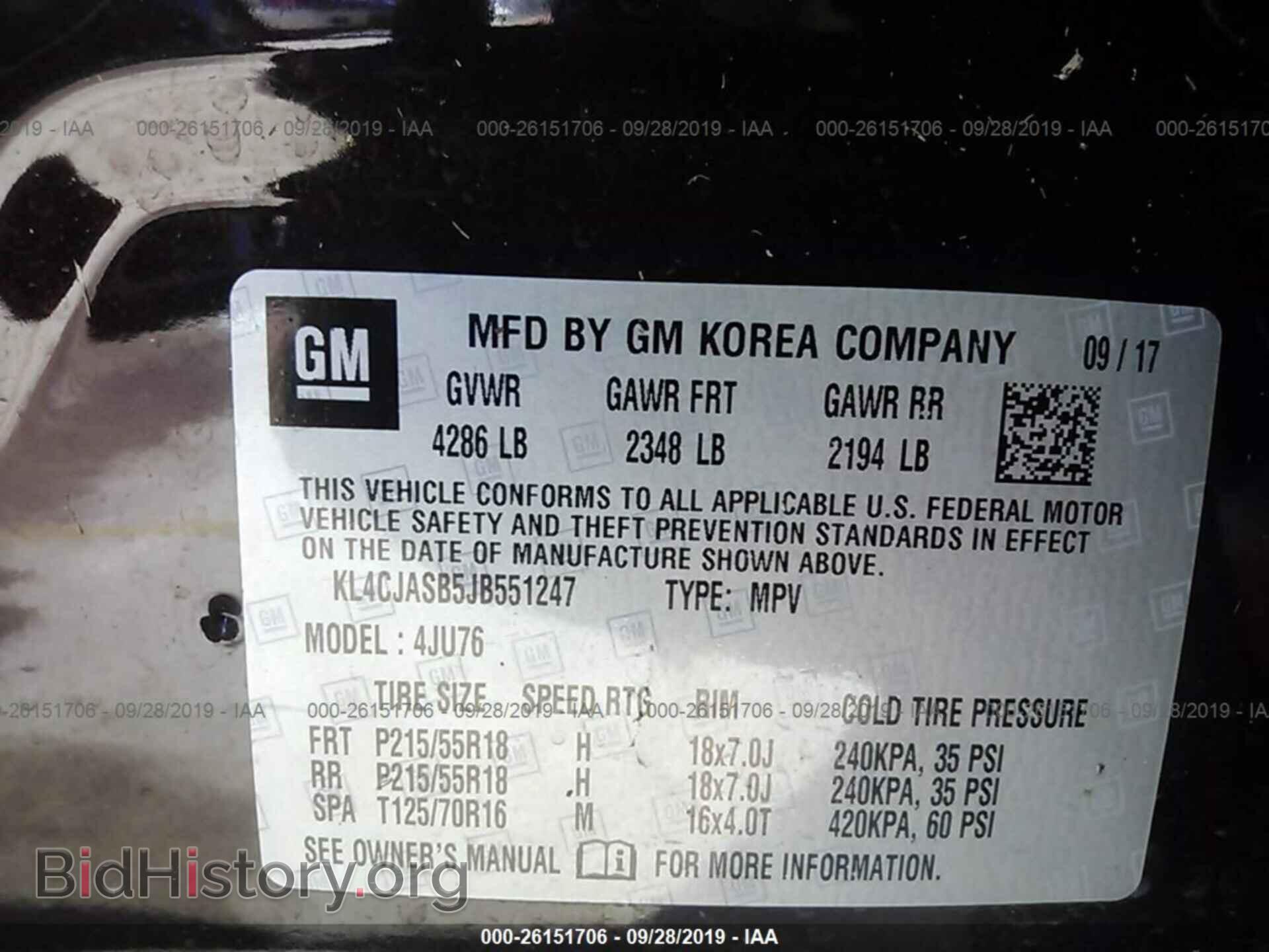 2018 BUICK ENCORE - VIN: KL4CJASB5JB551247 - Photo 9