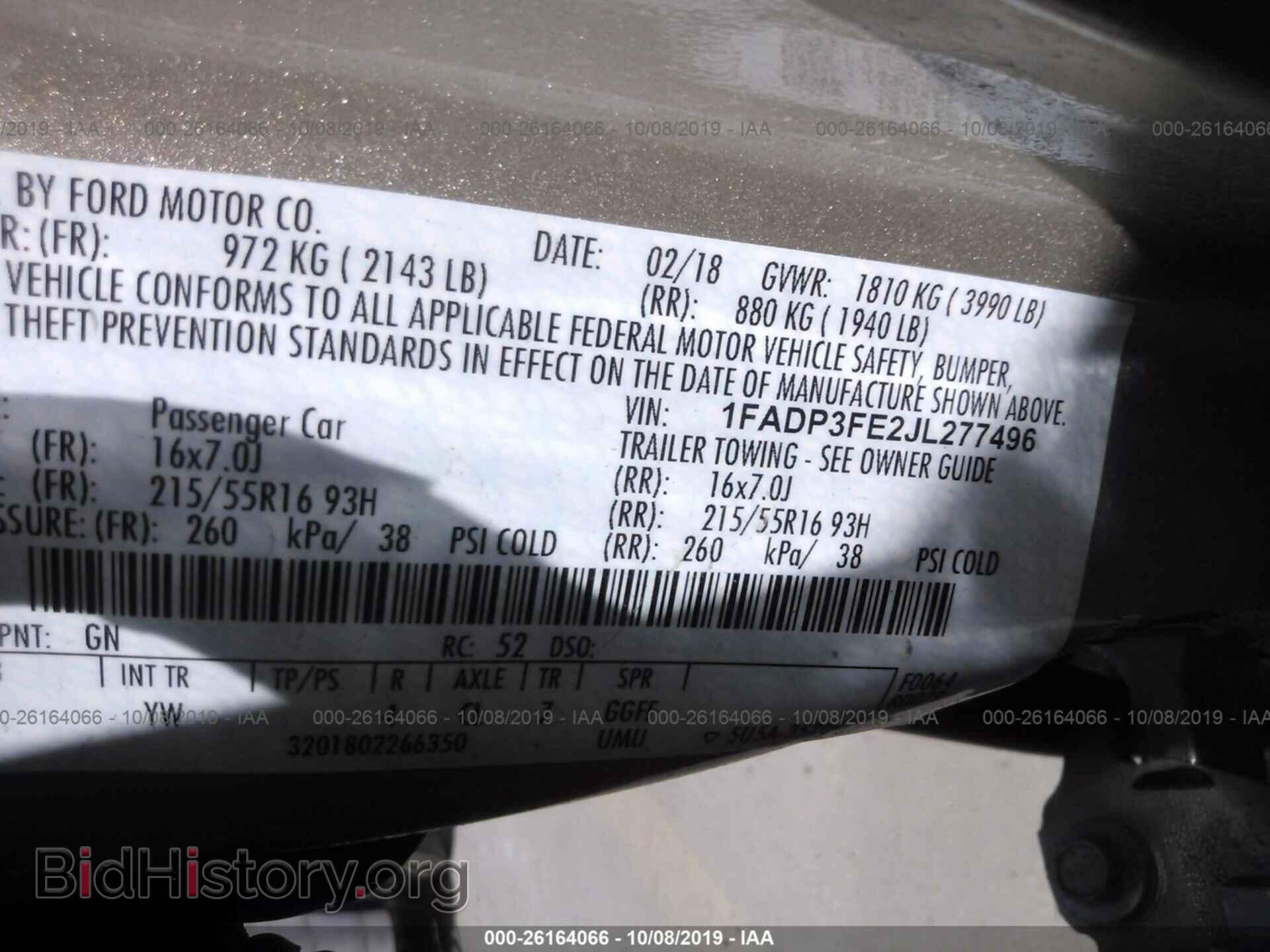2018 FORD FOCUS - VIN: 1FADP3FE2JL277496 - Фото 9