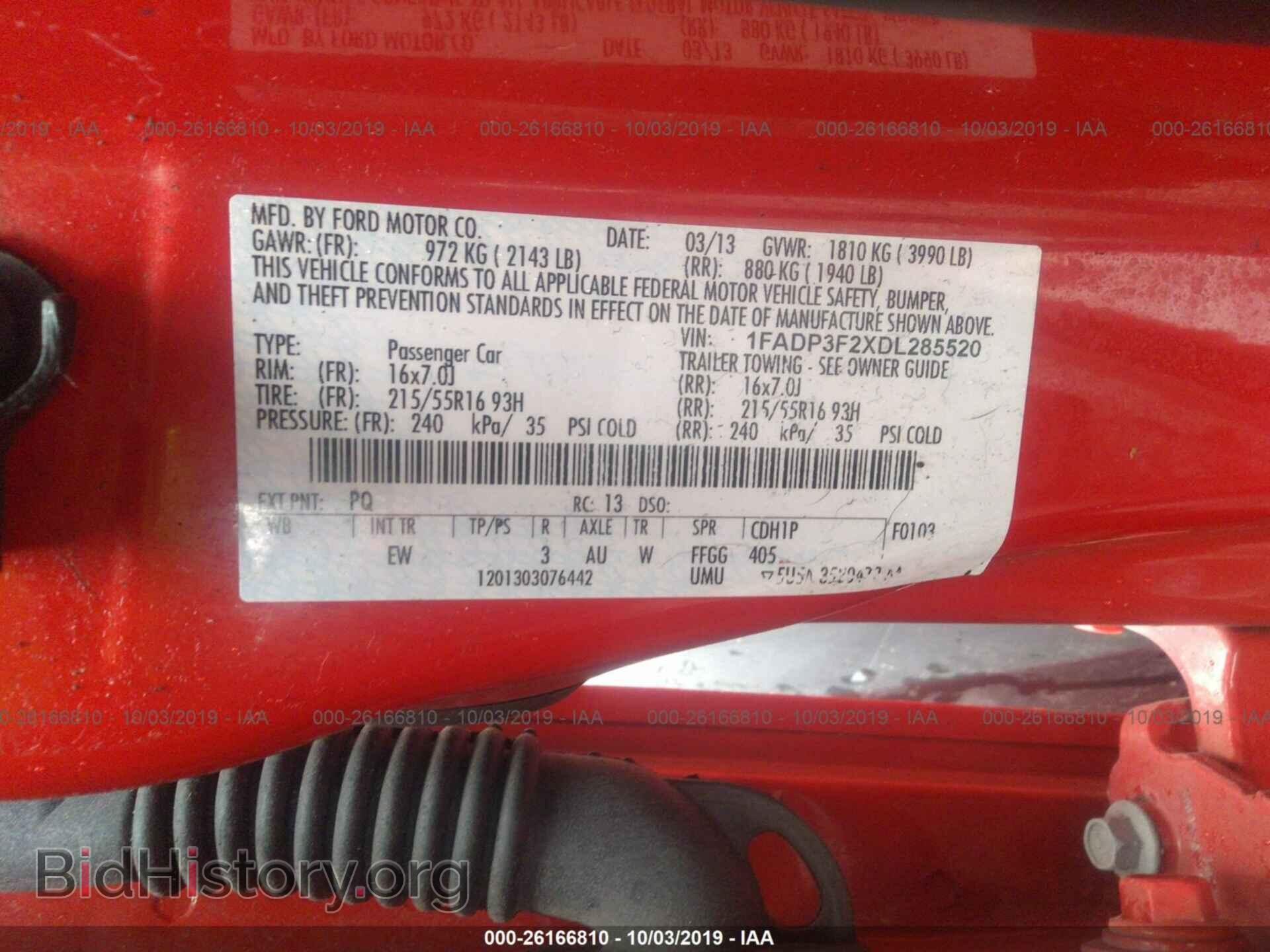 2013 FORD FOCUS - VIN: 1FADP3F2XDL285520 - Photo 9