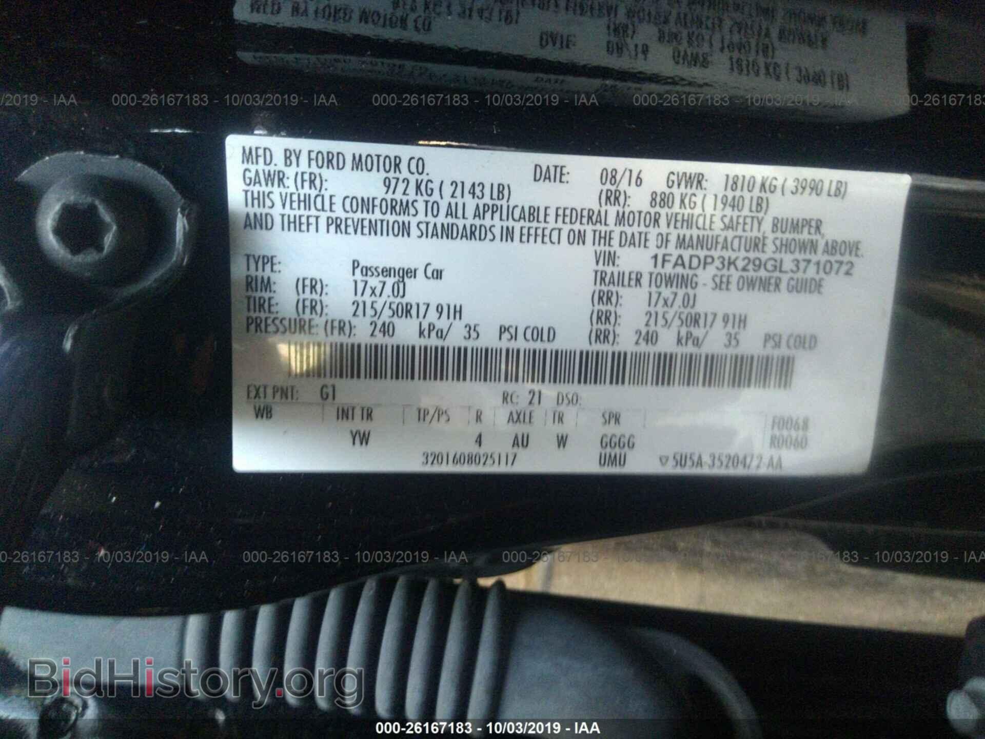 2016 FORD FOCUS - VIN: 1FADP3K29GL371072 - Photo 9