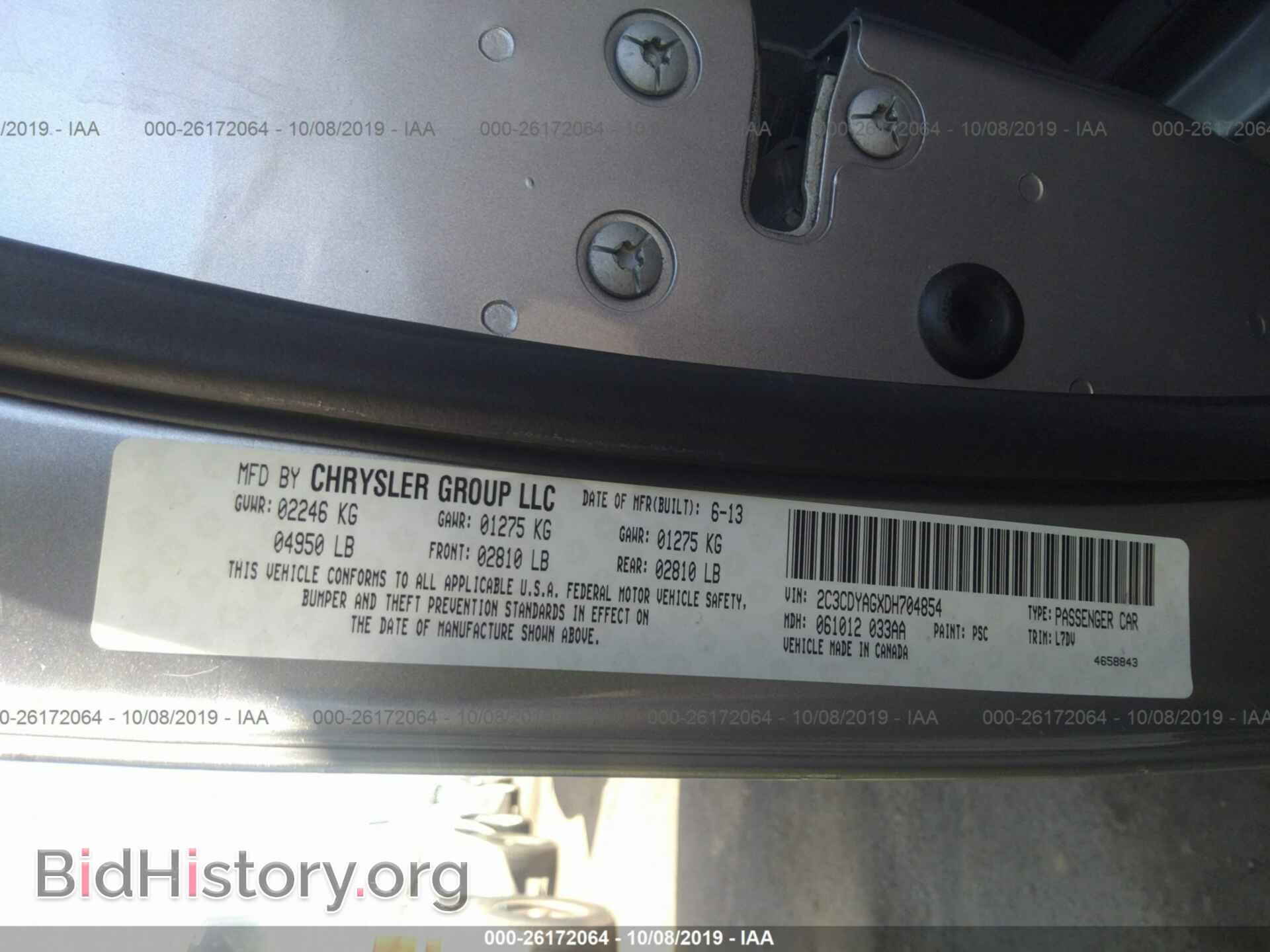 2013 DODGE CHALLENGER - VIN: 2C3CDYAGXDH704854 - Photo 9