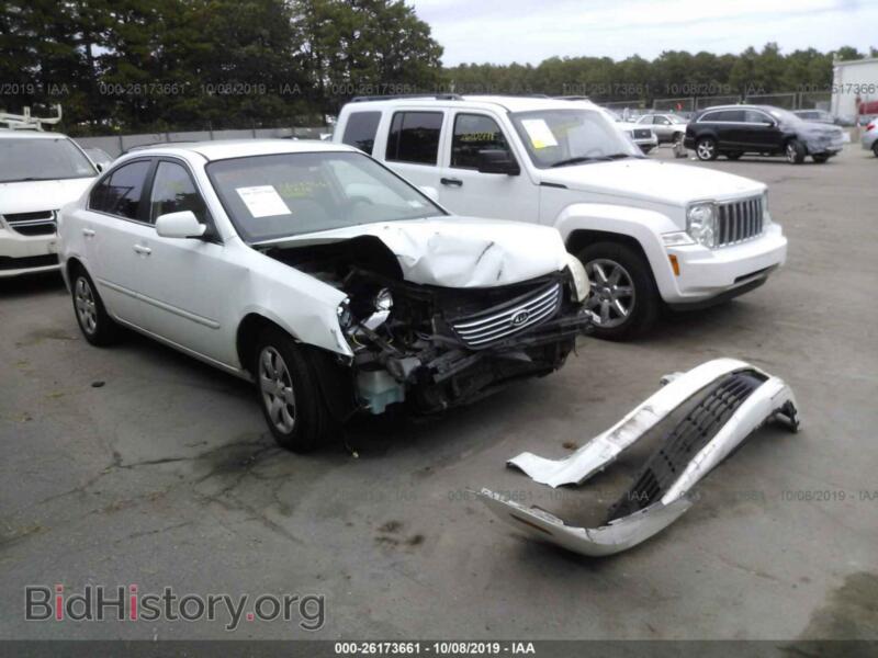2008 Kia OPTIMA LX/EX (VIN KNAGE123785197306) — photo 1 of 10, IAAI, damage: front end