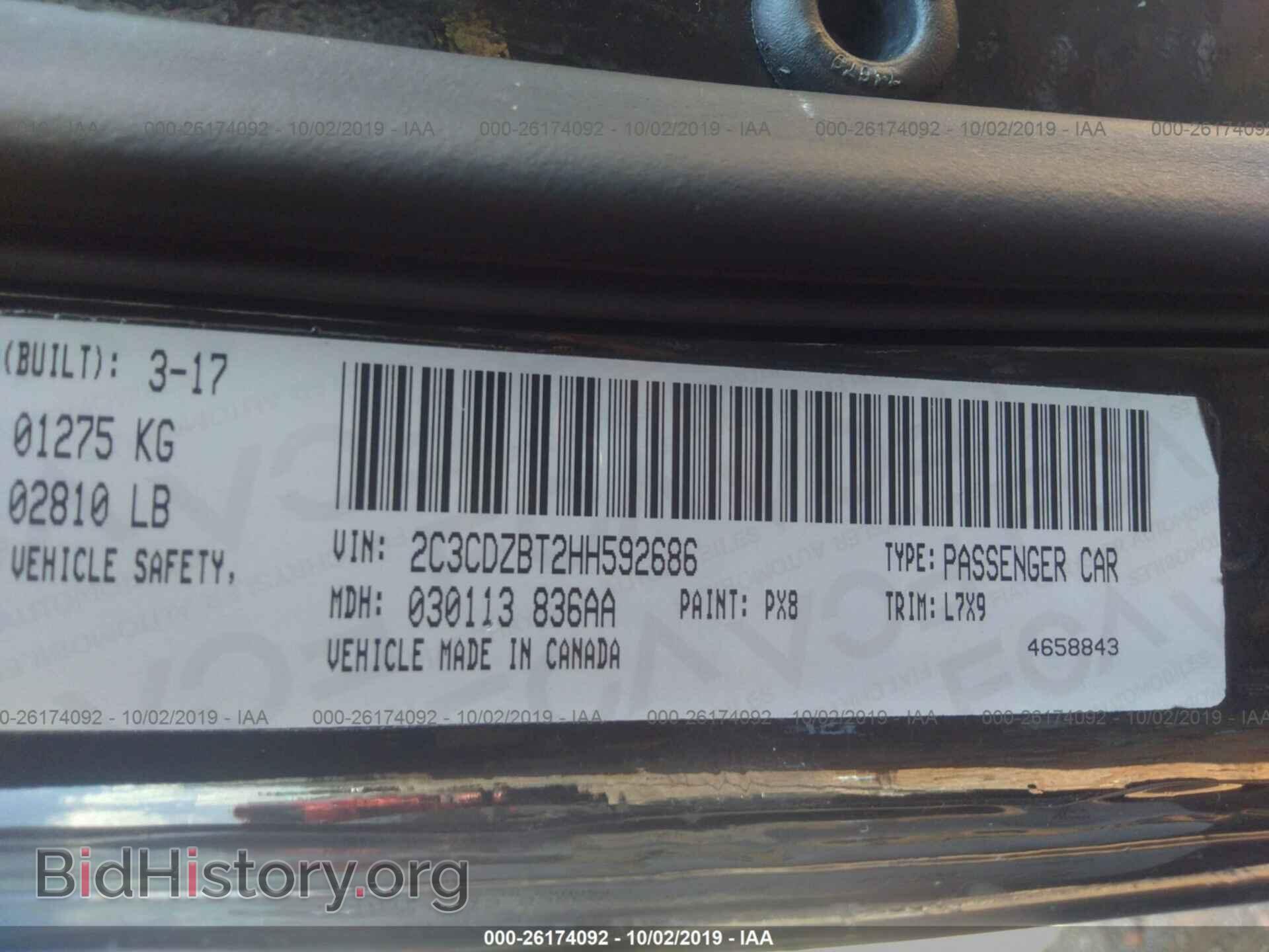 2017 DODGE CHALLENGER - VIN: 2C3CDZBT2HH592686 - Фото 9