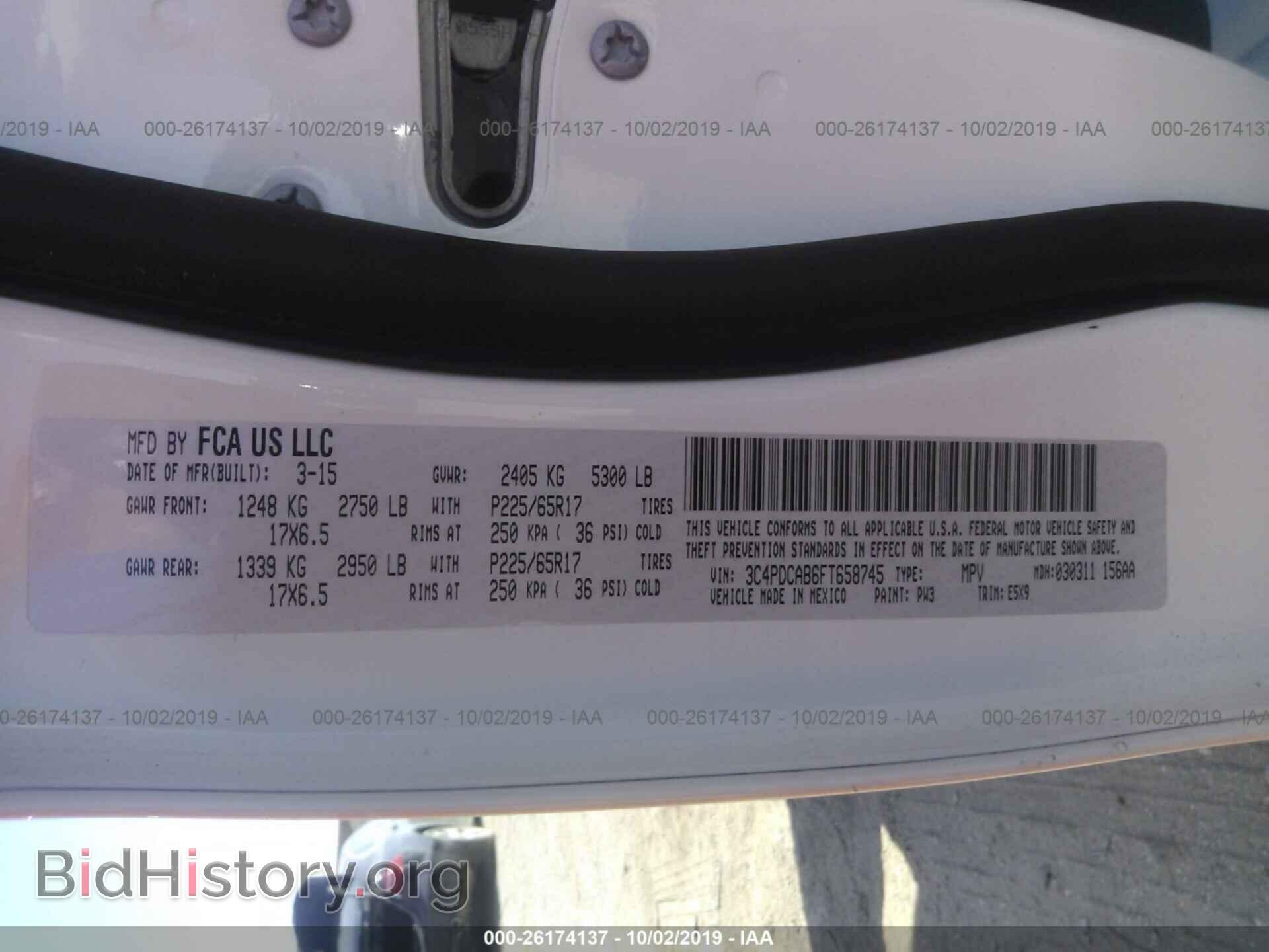 2015 DODGE JOURNEY - VIN: 3C4PDCAB6FT658745 - Photo 9