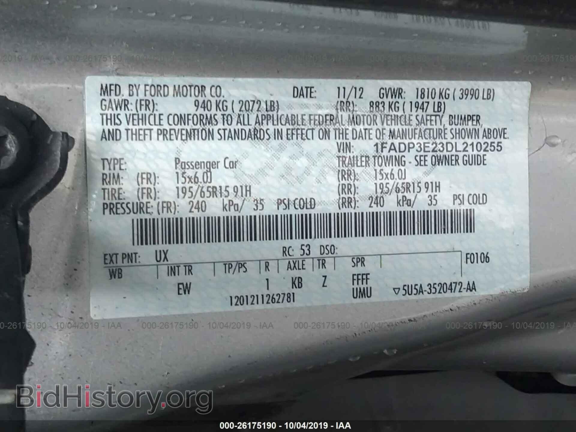 2013 FORD FOCUS - VIN: 1FADP3E23DL210255 - Photo 9