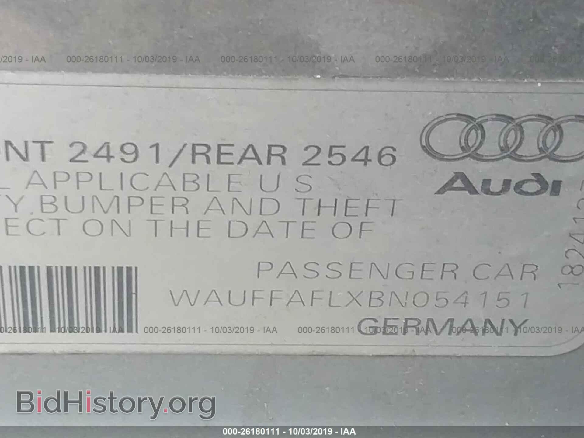 2011 AUDI A4 - VIN: WAUFFAFLXBN054151 - Photo 9