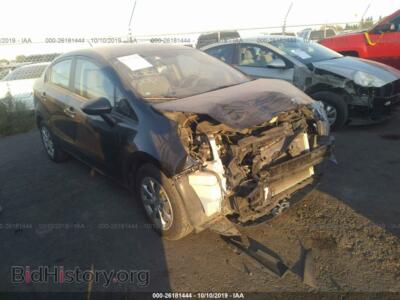 2014 Kia RIO LX, черный — VIN KNADM4A30E6370677, IAAI