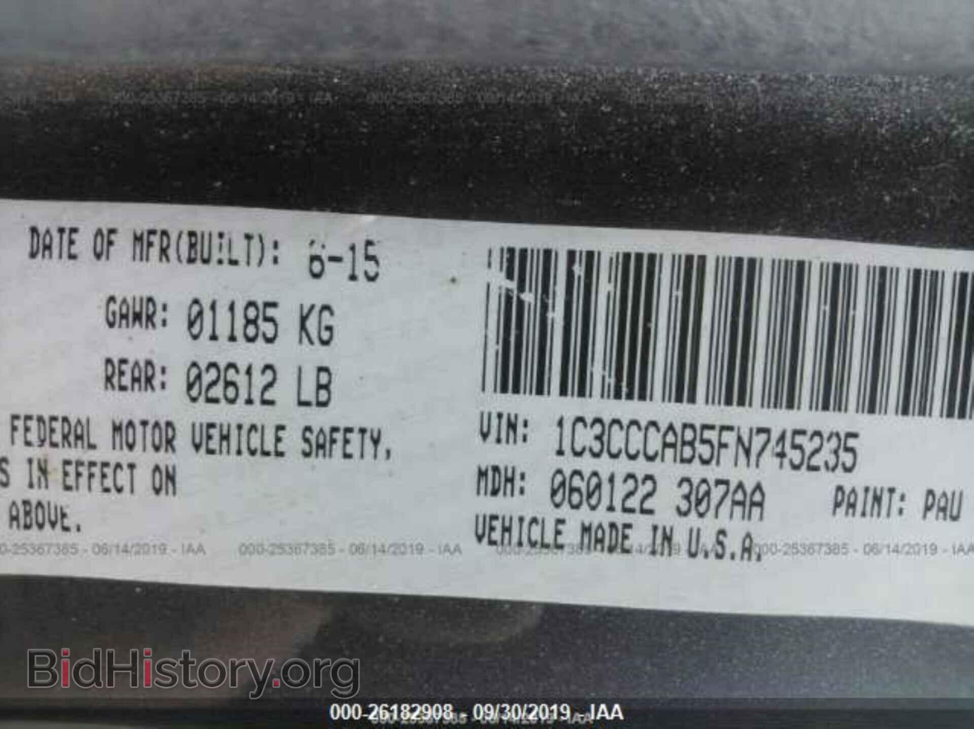 2015 CHRYSLER 200 - VIN: 1C3CCCAB5FN745235 - Фото 9