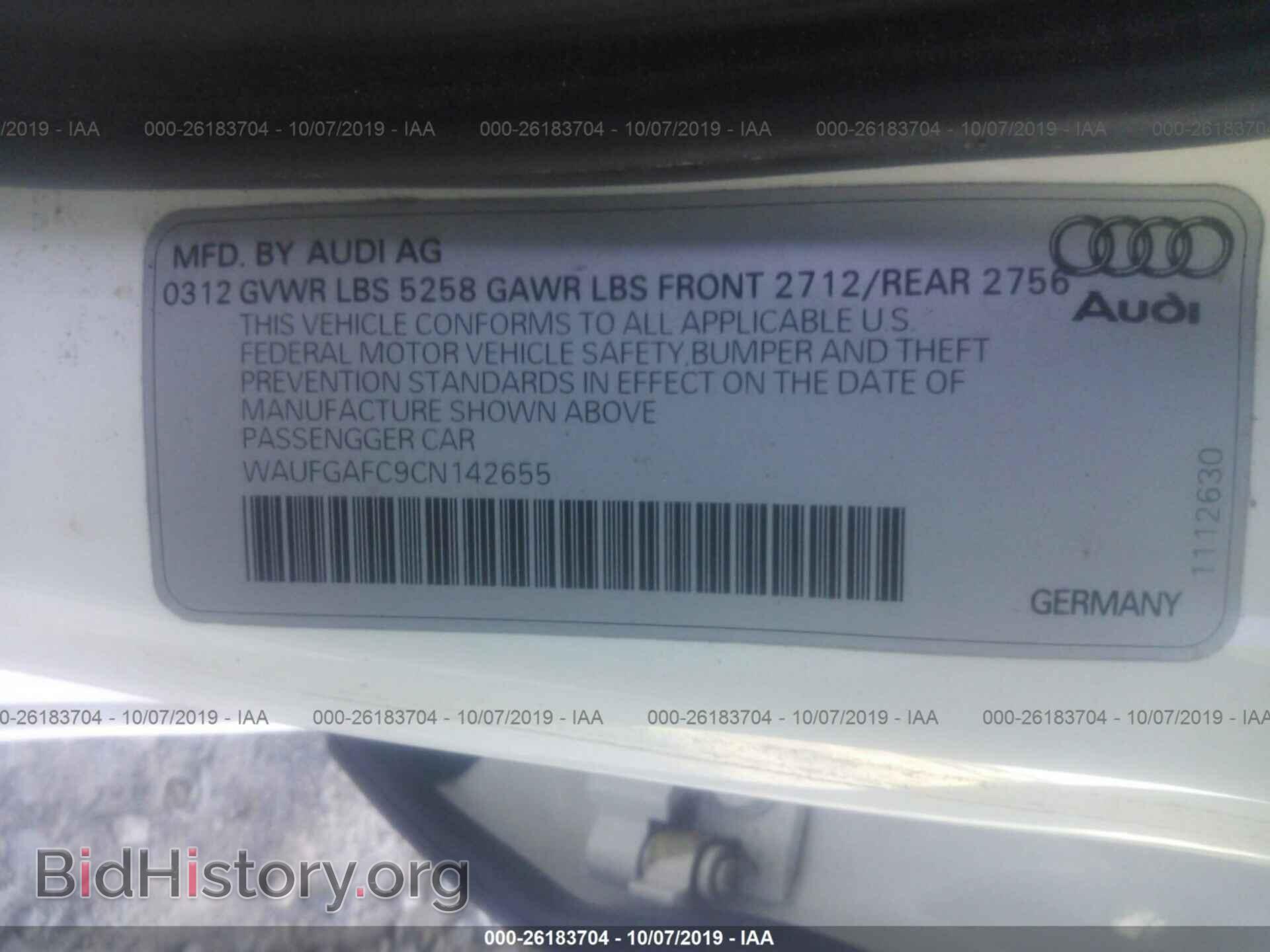 2012 AUDI A6 - VIN: WAUFGAFC9CN142655 - Photo 9