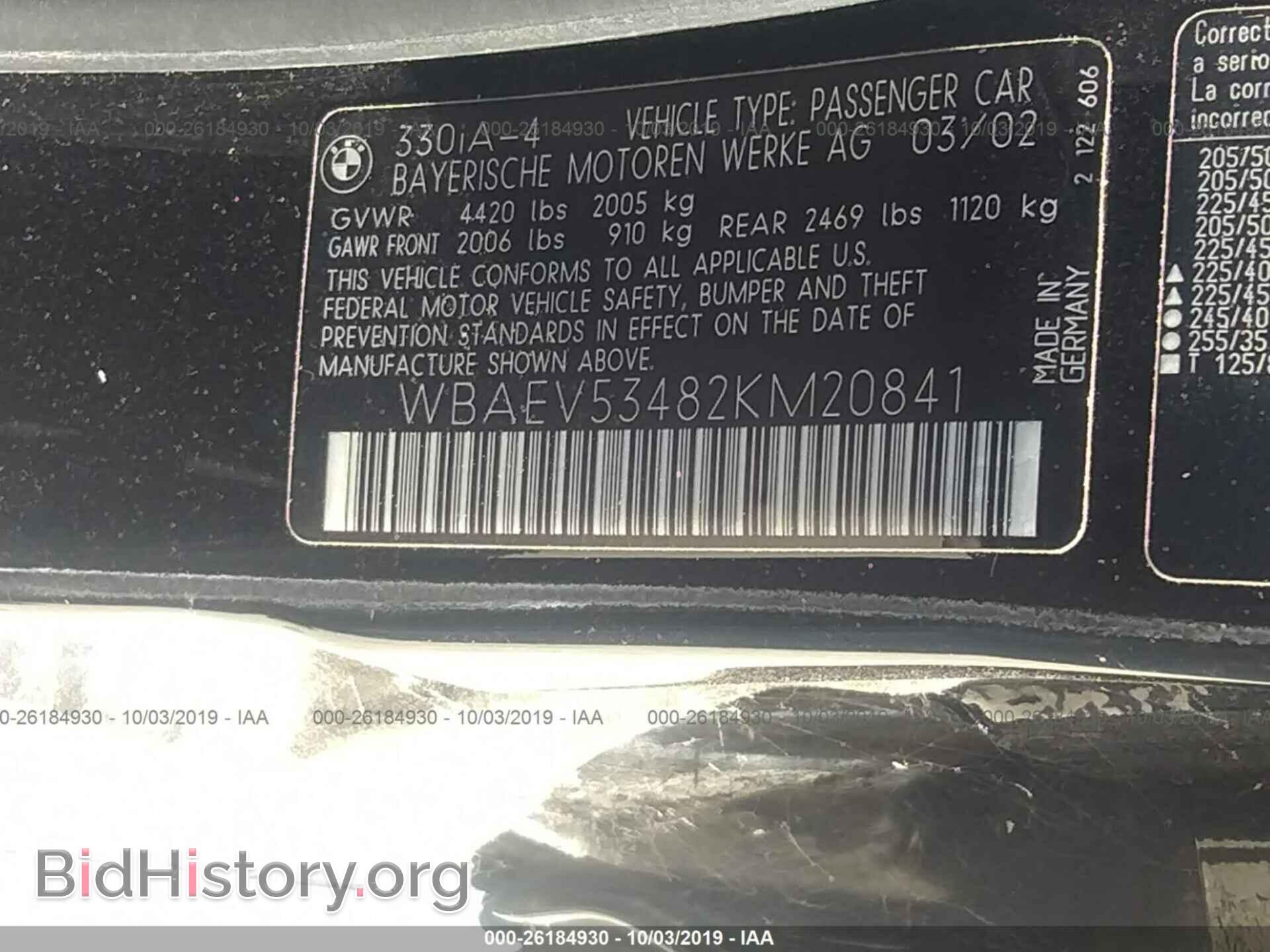 2002 BMW 330 - VIN: WBAEV53482KM20841 - Photo 9