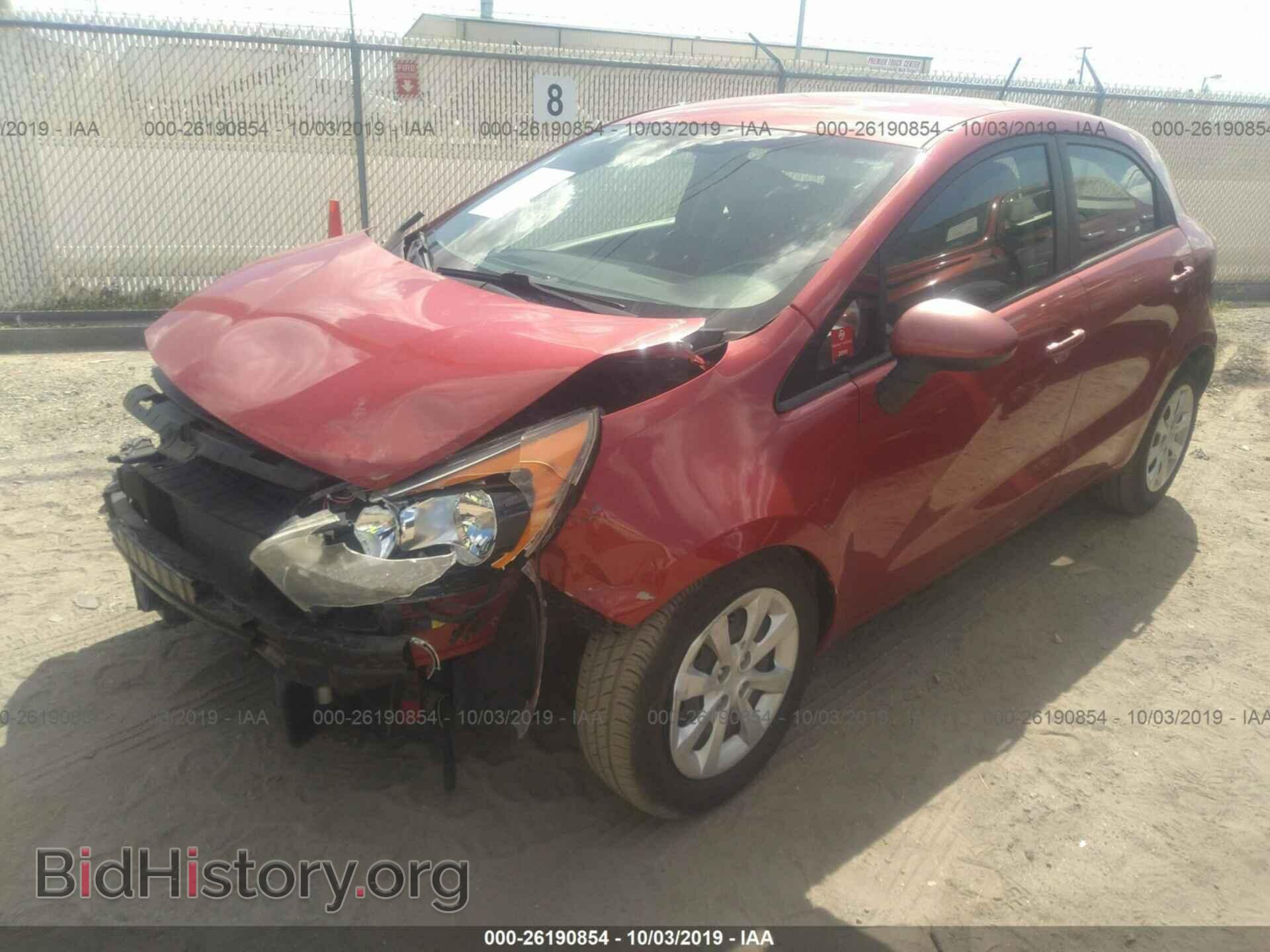 2014 KIA RIO - VIN: KNADM5A37E6351310 - Фото 2