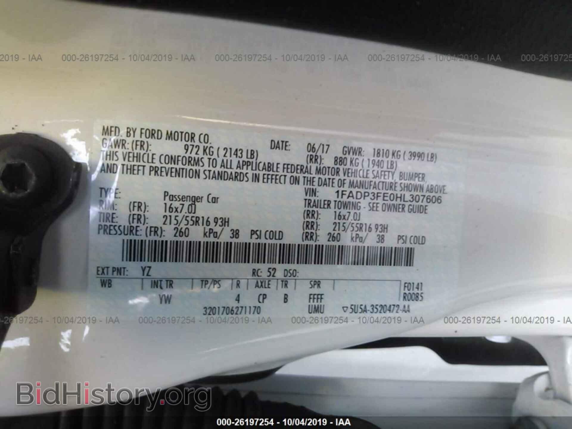 2017 FORD FOCUS - VIN: 1FADP3FE0HL307606 - Фото 9