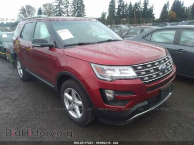 2016 Ford EXPLORER XLT, темно-бордовый — VIN 1FM5K8D89GGA87196, IAAI