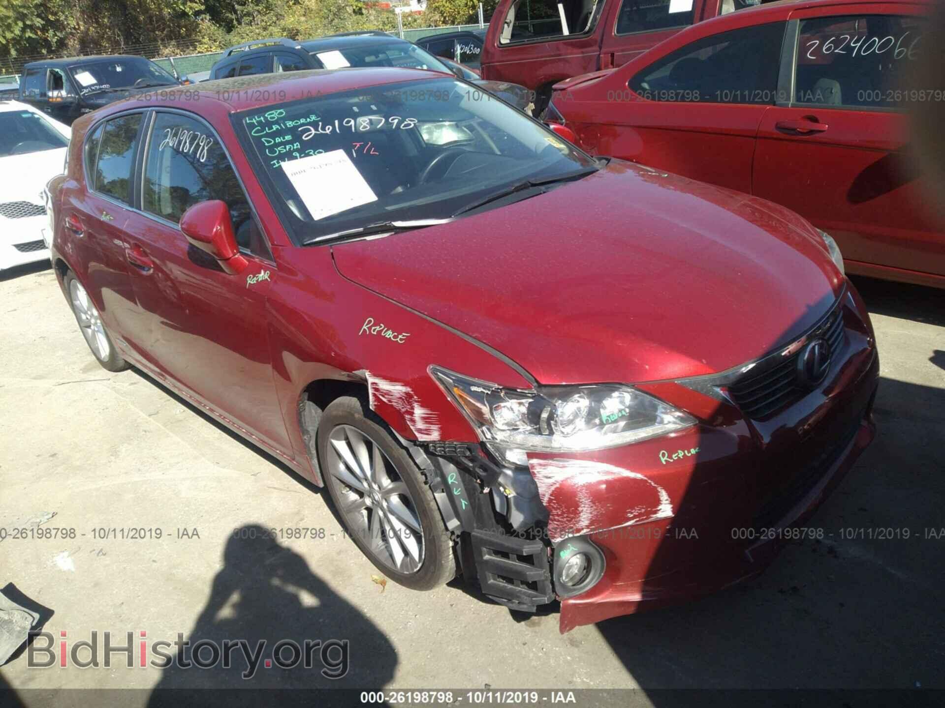 Фотография JTHKD5BH6B2044507 - LEXUS CT 2011