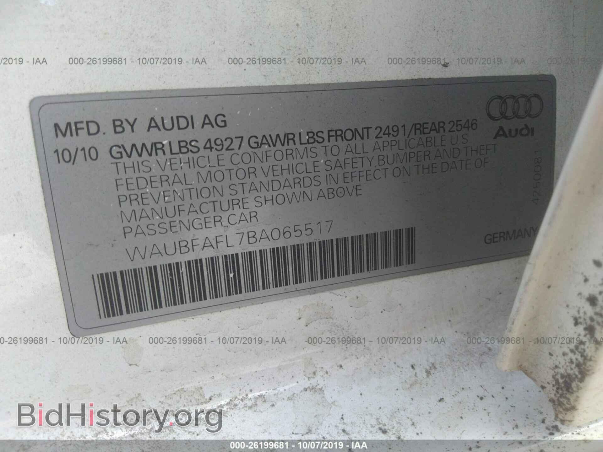 2011 AUDI A4 - VIN: WAUBFAFL7BA065517 - Photo 9